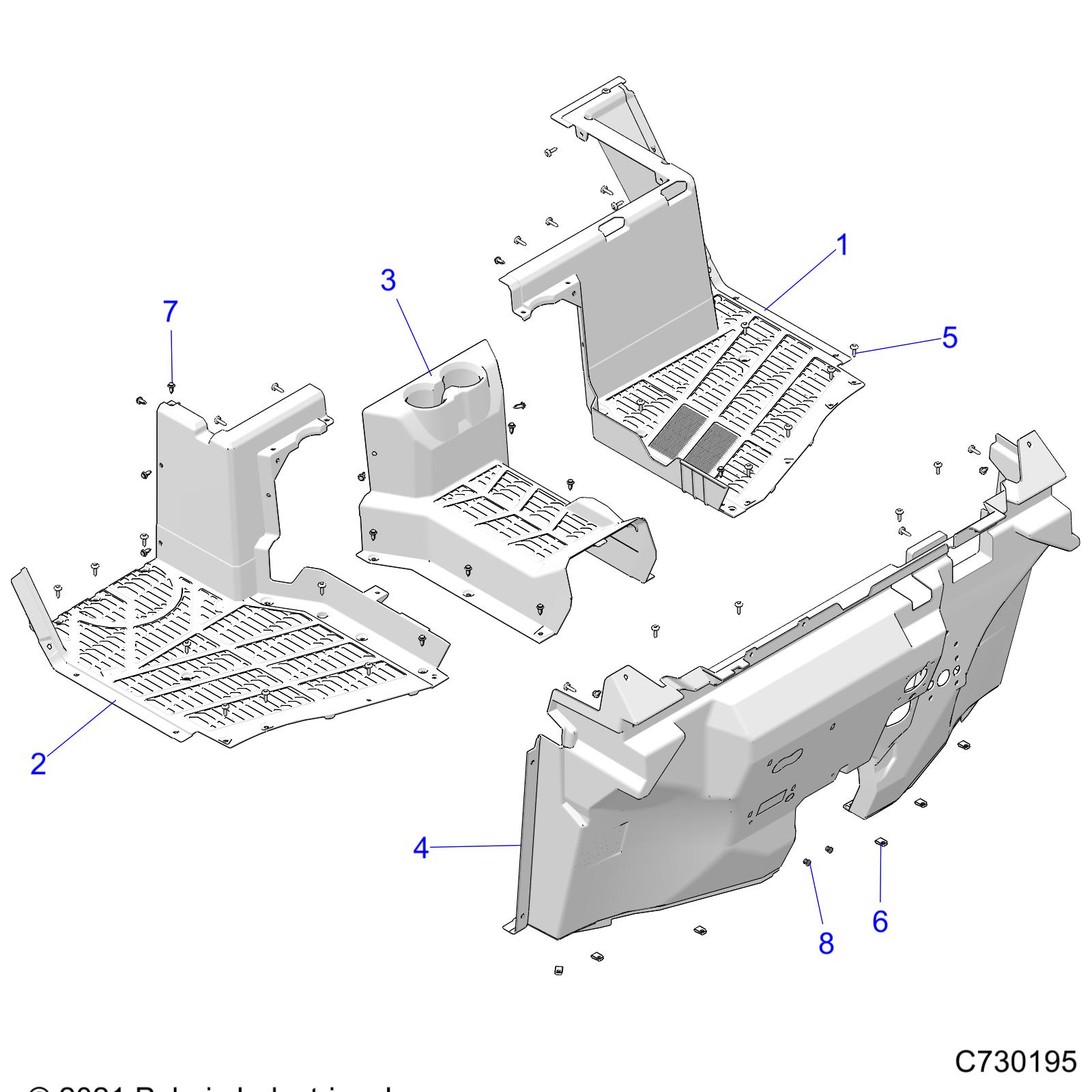 Part Number : 5453740-070 TUNNEL FLOOR COVER  GLOSS BLAC