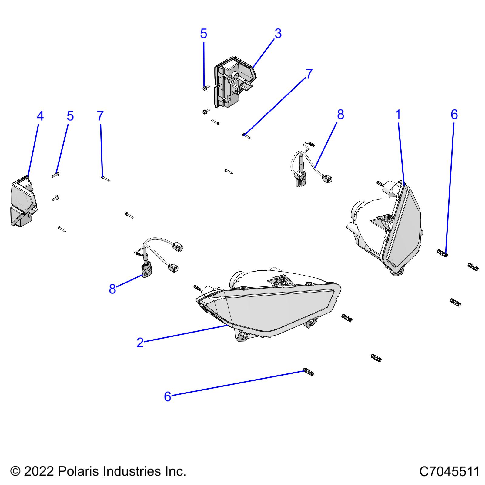 Part Number : 2413920 ASM-HEAD LT ECE TURN SIGNAL RH