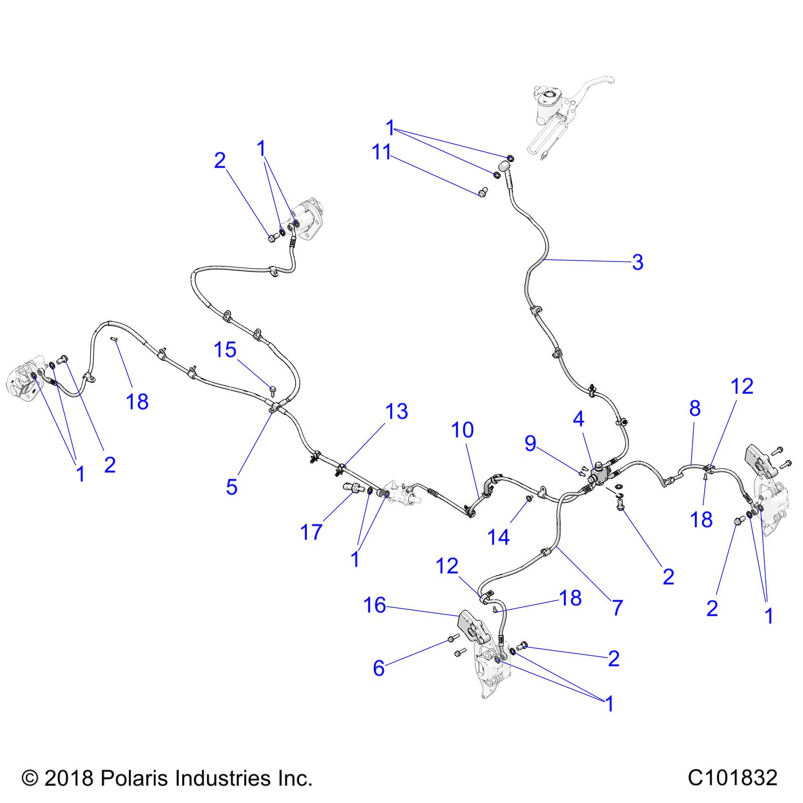 Part Number : 1913327 LINE-BRK REAR-T 55  JF