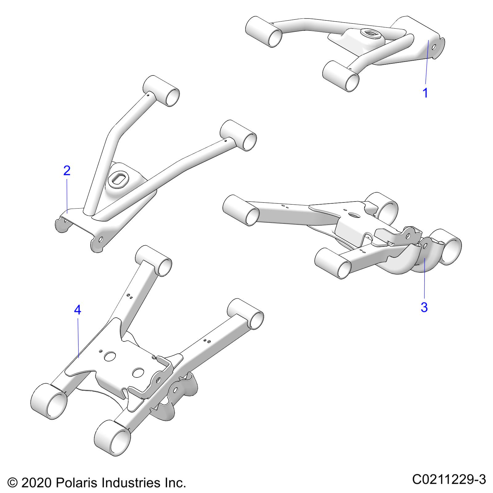 Foto diagrama Polaris que contem a peça 1025241-458