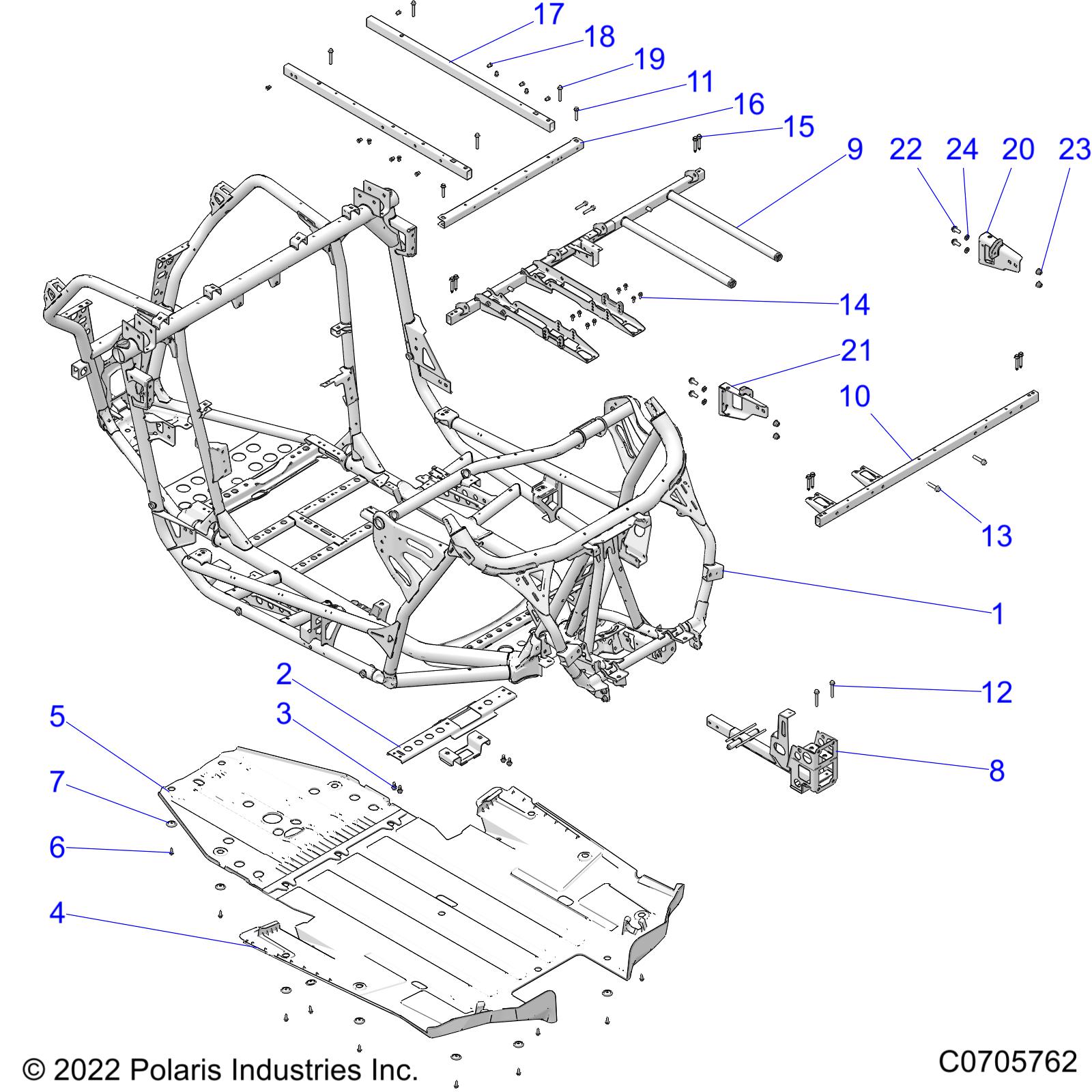 Foto diagrama Polaris que contem a peça 1024840-329