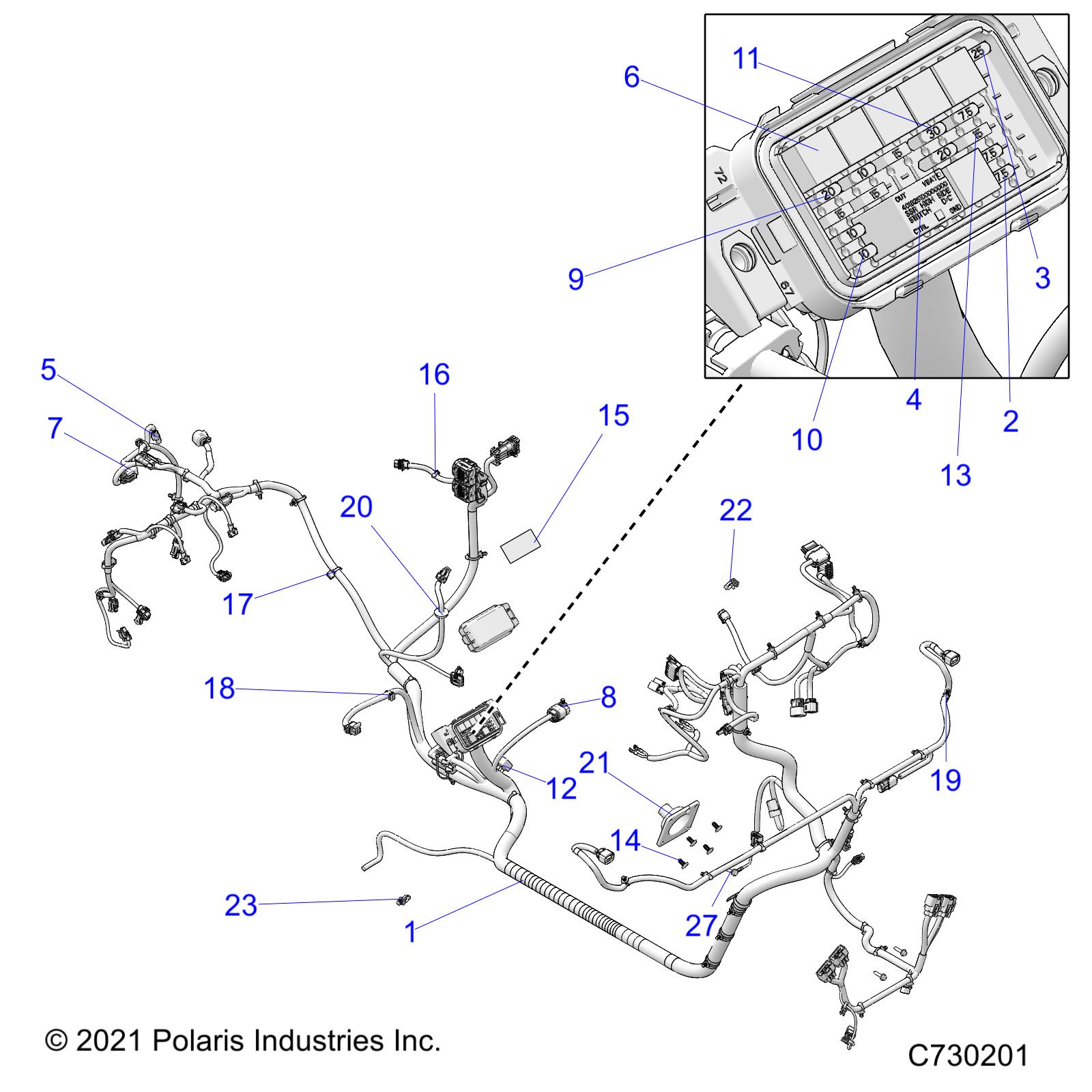 Part Number : 2415386 HARN-CHASSIS FO 1000SOC