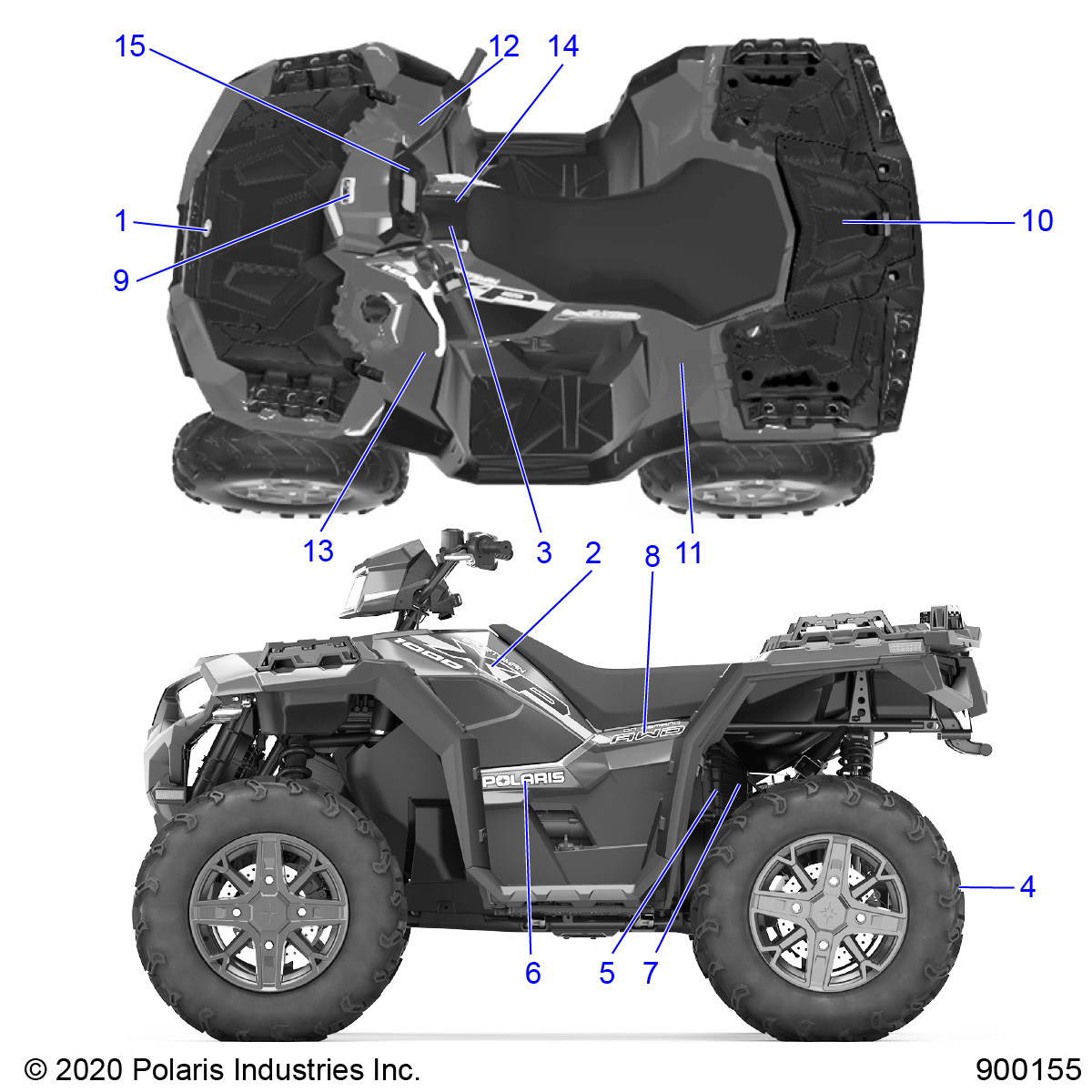 Foto diagrama Polaris que contem a peça 7186812