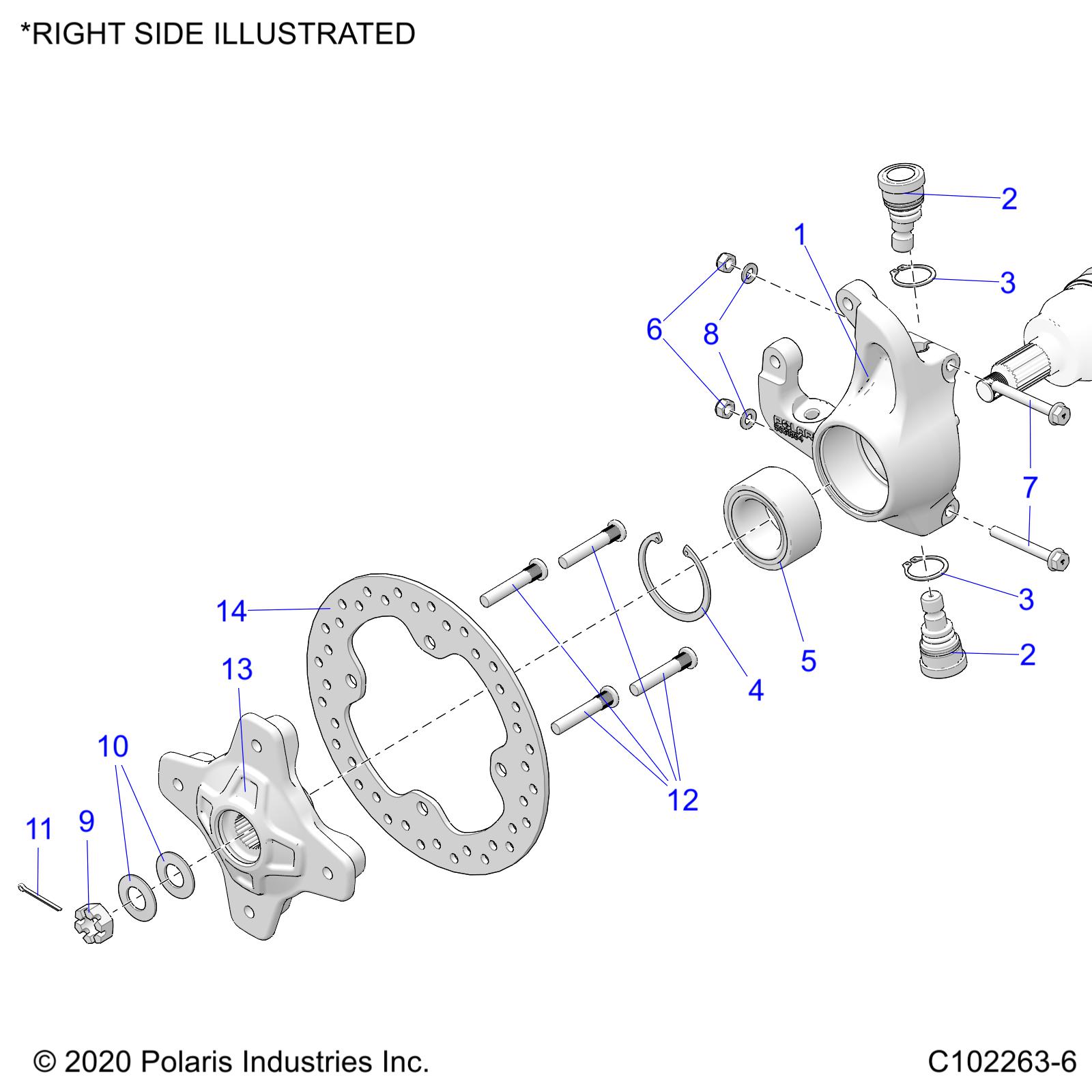 Part Number : 1822946 ASM-STEERING KNUCKLE RH