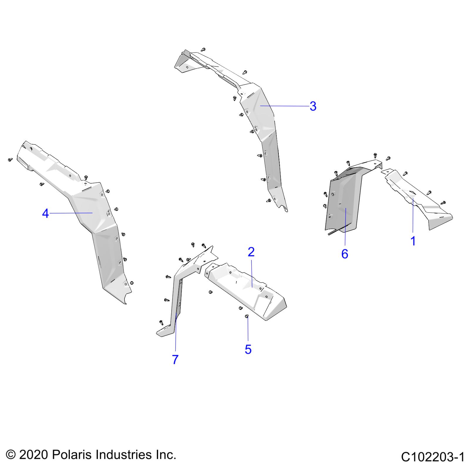 Foto diagrama Polaris que contem a peça 5457171-070