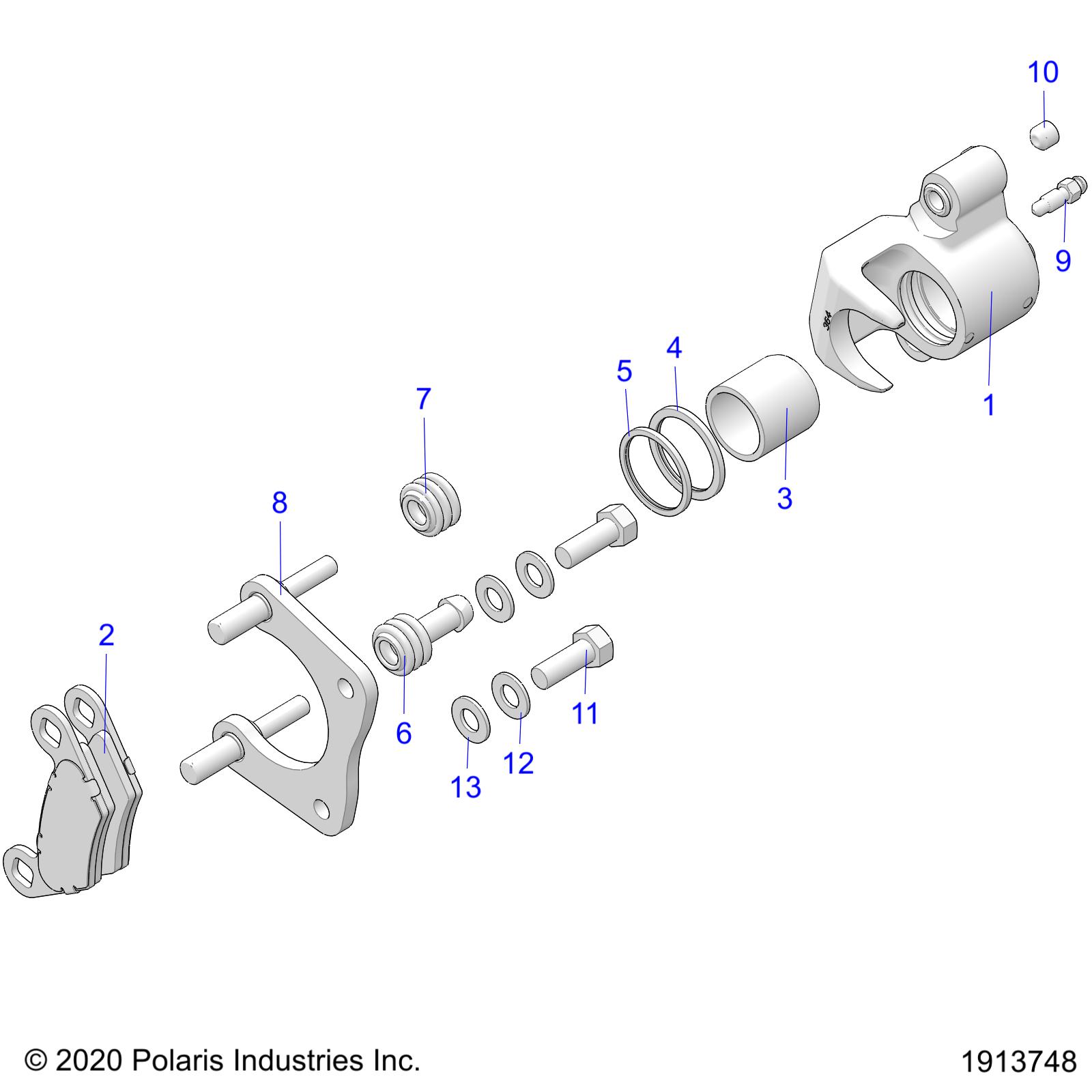 Foto diagrama Polaris que contem a peça 1911416