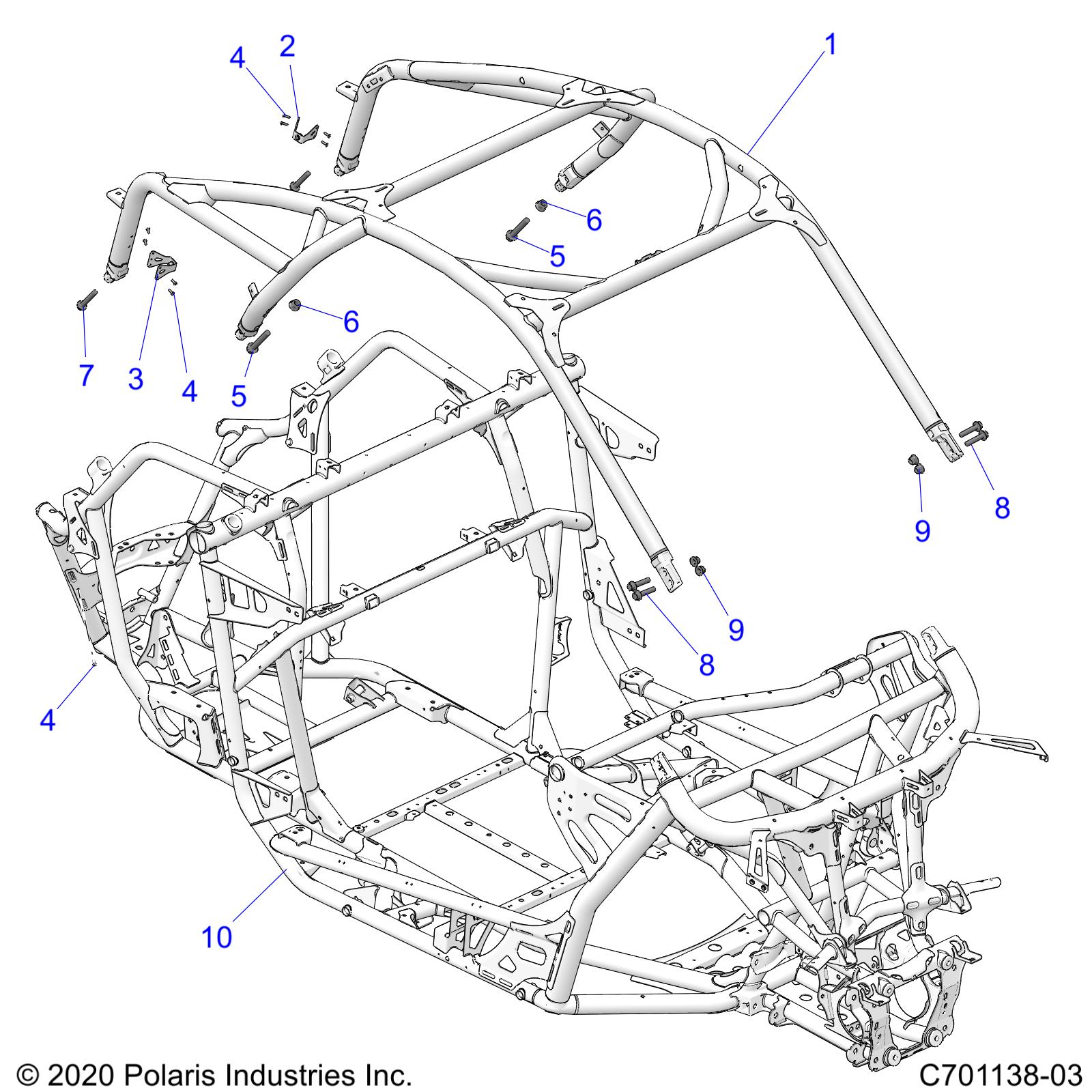 Foto diagrama Polaris que contem a peça 7547981