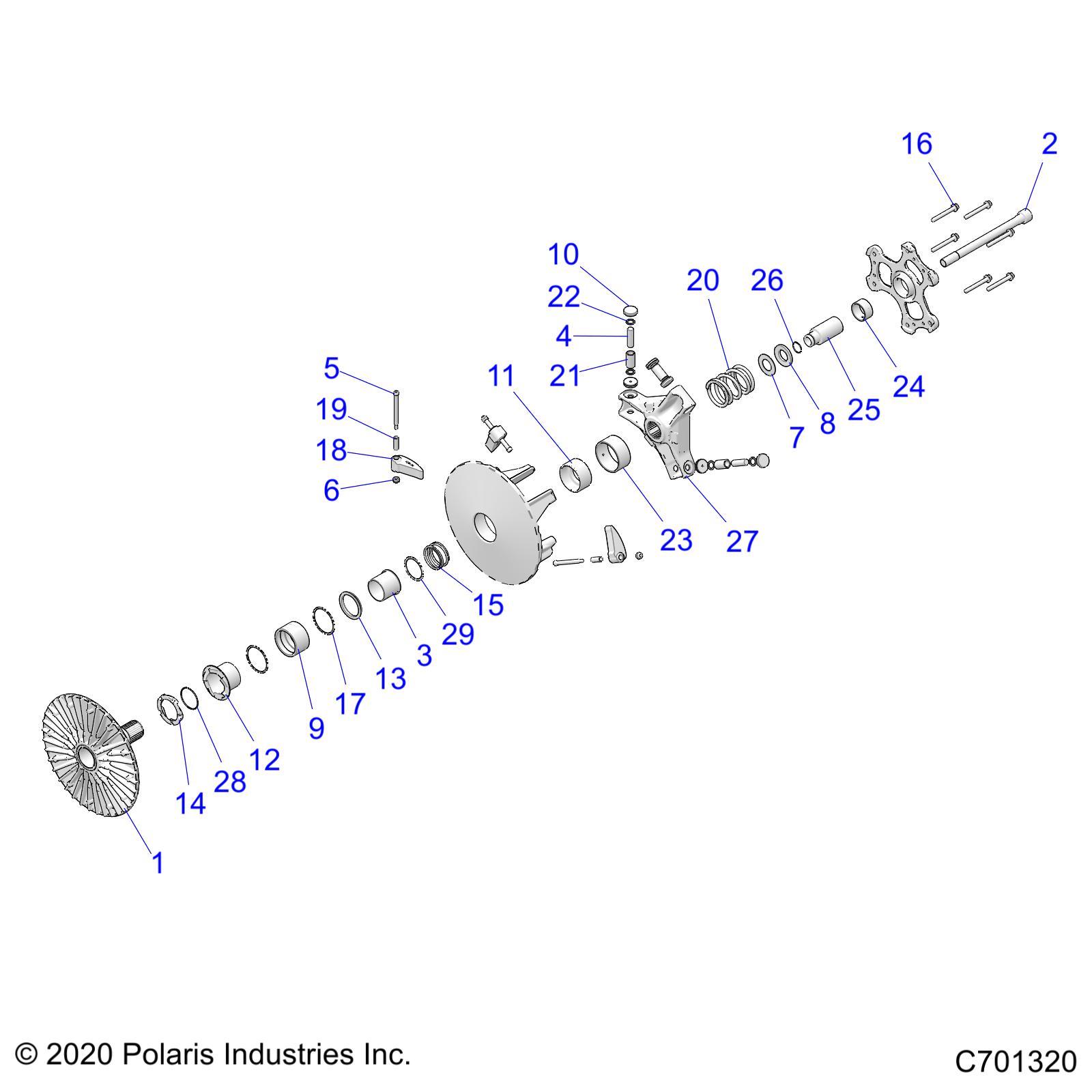 Foto diagrama Polaris que contem a peça 5142918