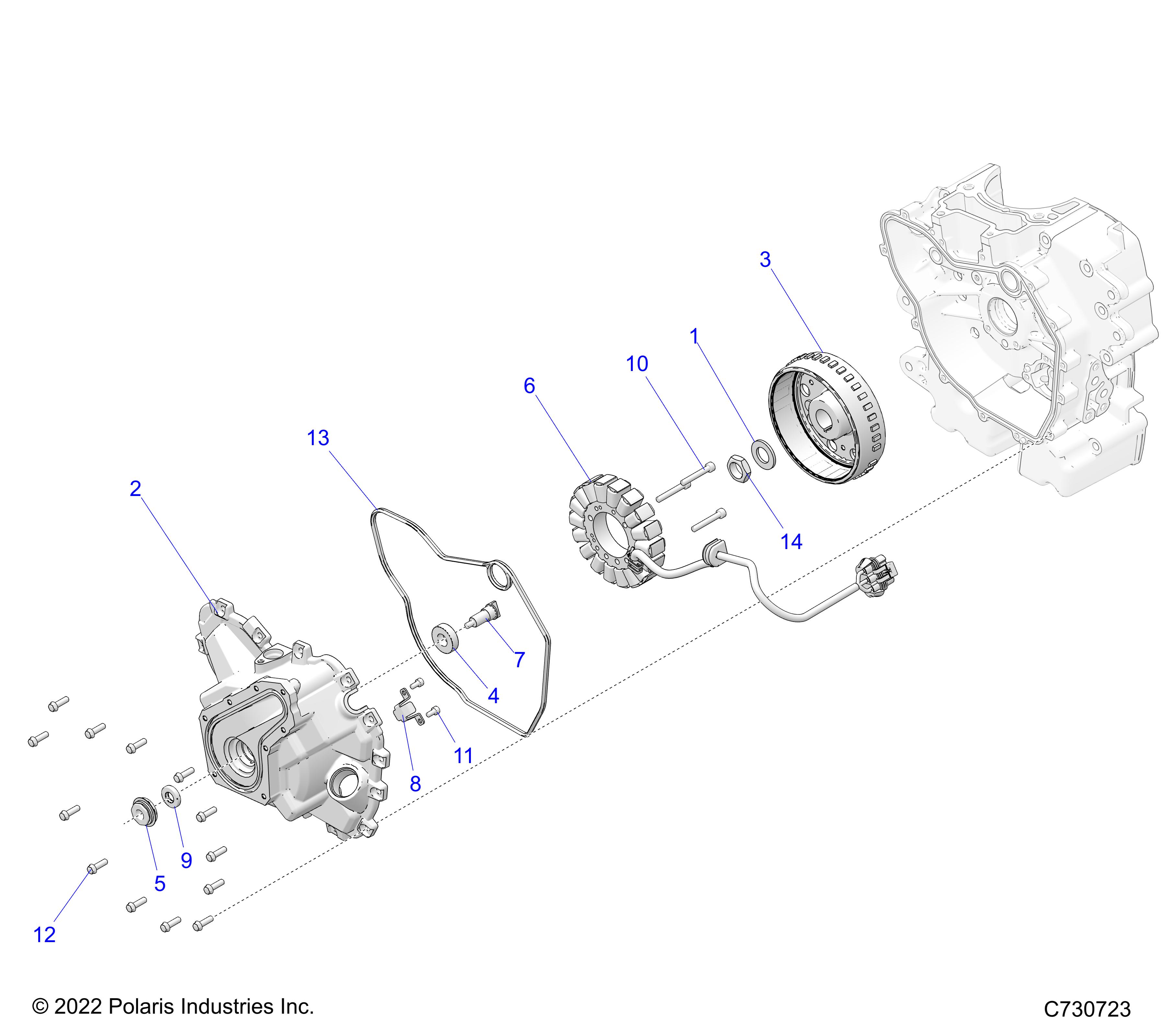 Part Number : 1205594 STATOR COVER WITH WATERPUMP AS