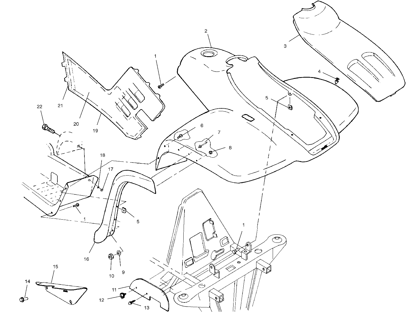 Foto diagrama Polaris que contem a peça 7515194