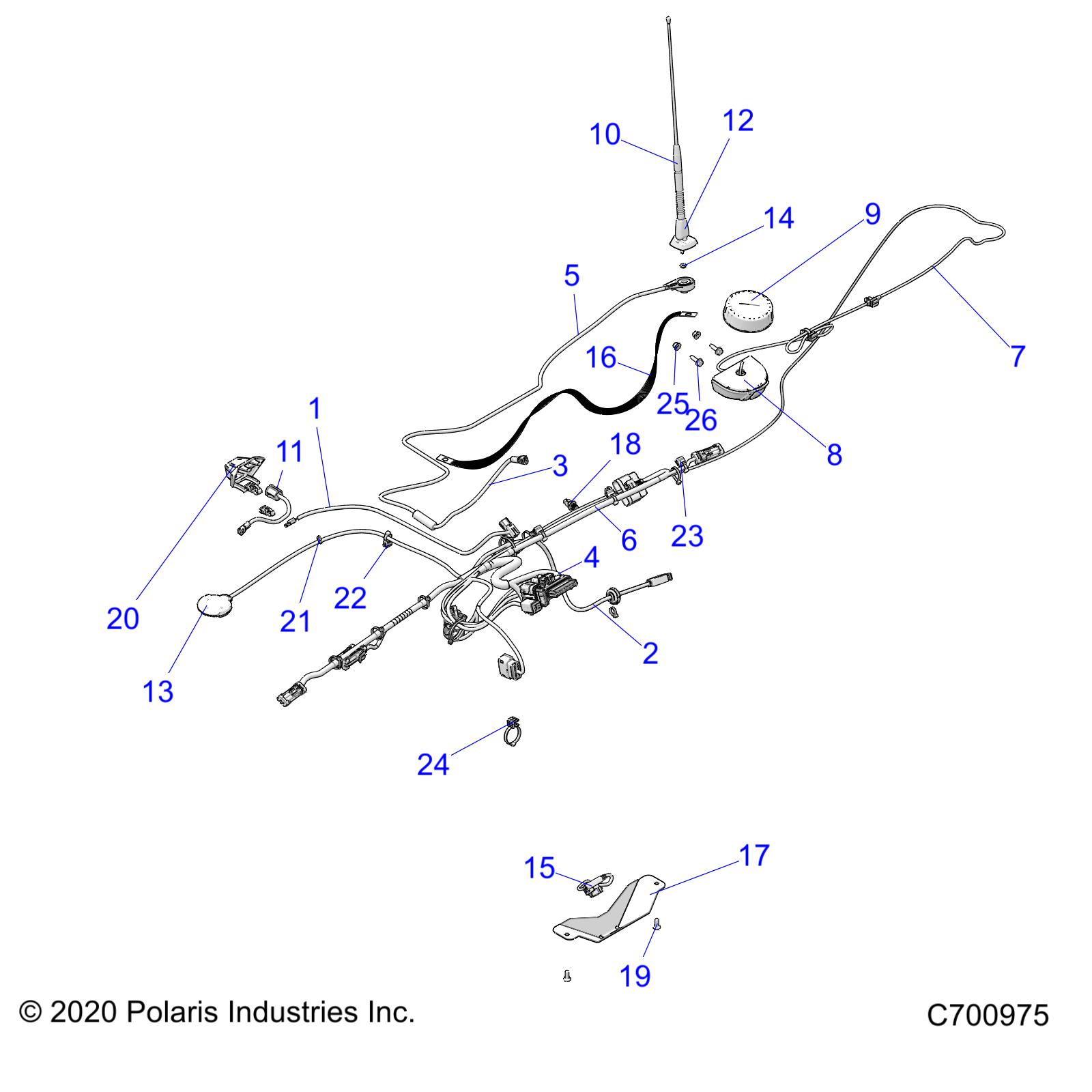 Foto diagrama Polaris que contem a peça 2414727