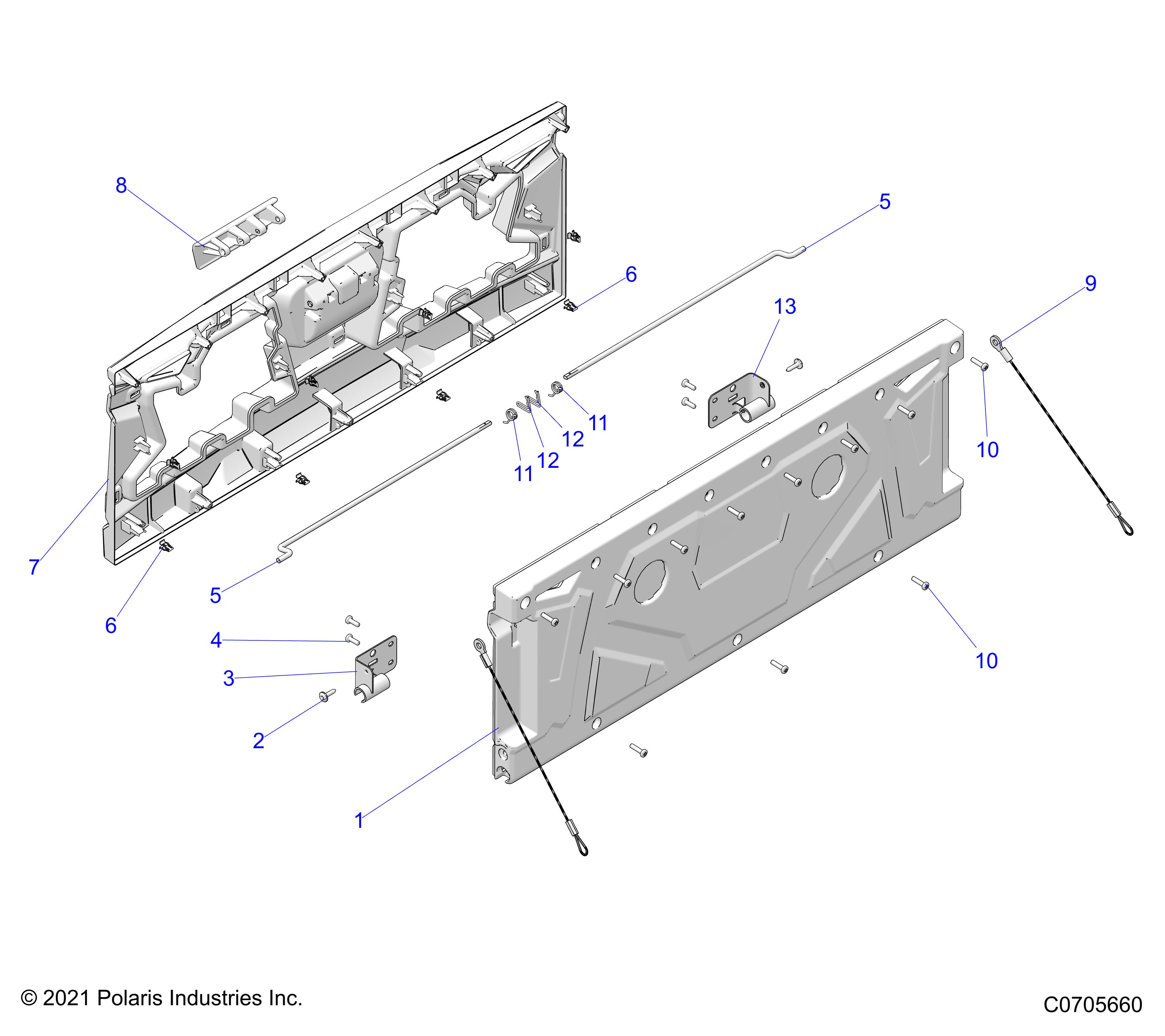 Part Number : 2636174-765 ASM-PNL TRIM CLIP PNT STLY BLU