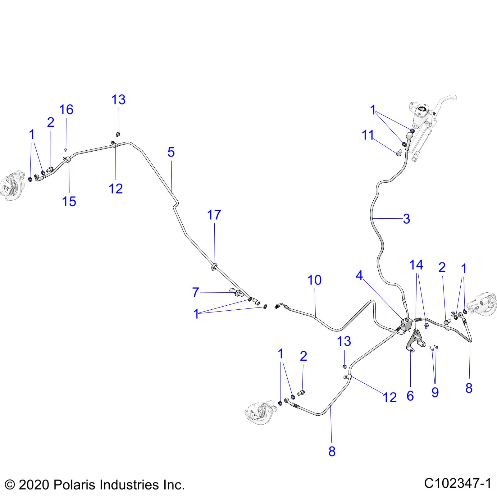 Foto diagrama Polaris que contem a peça 7080499