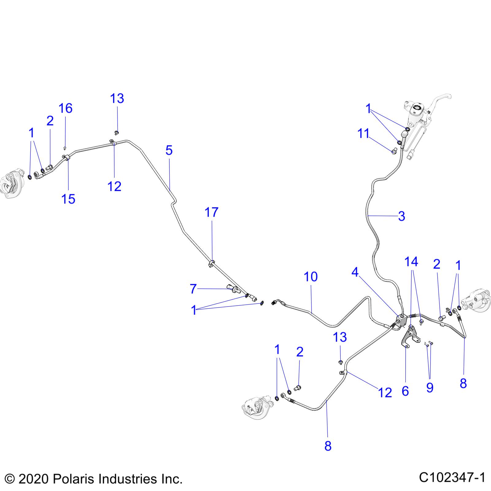 Foto diagrama Polaris que contem a peça 7670116