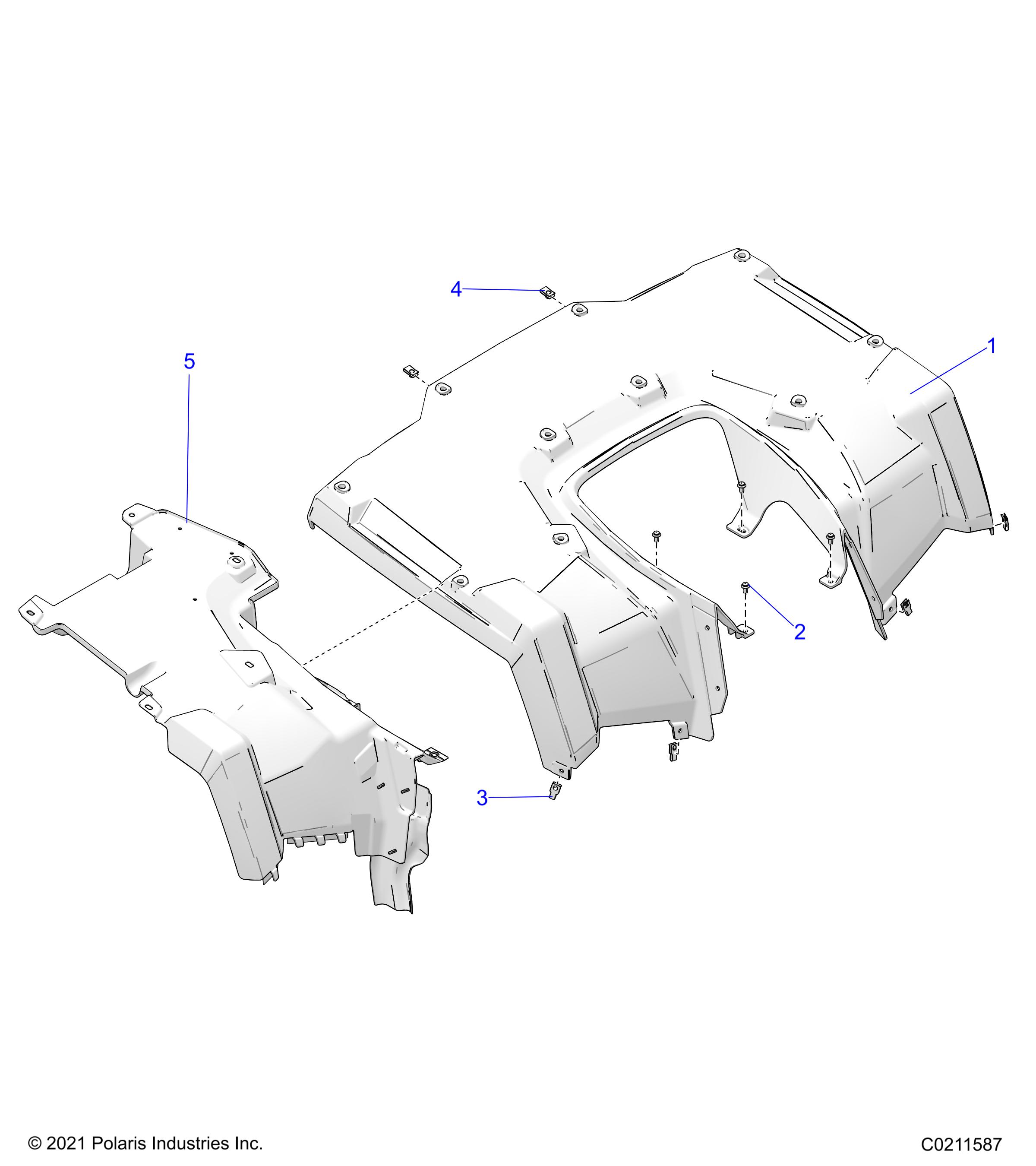 Foto diagrama Polaris que contem a peça 2637400-070