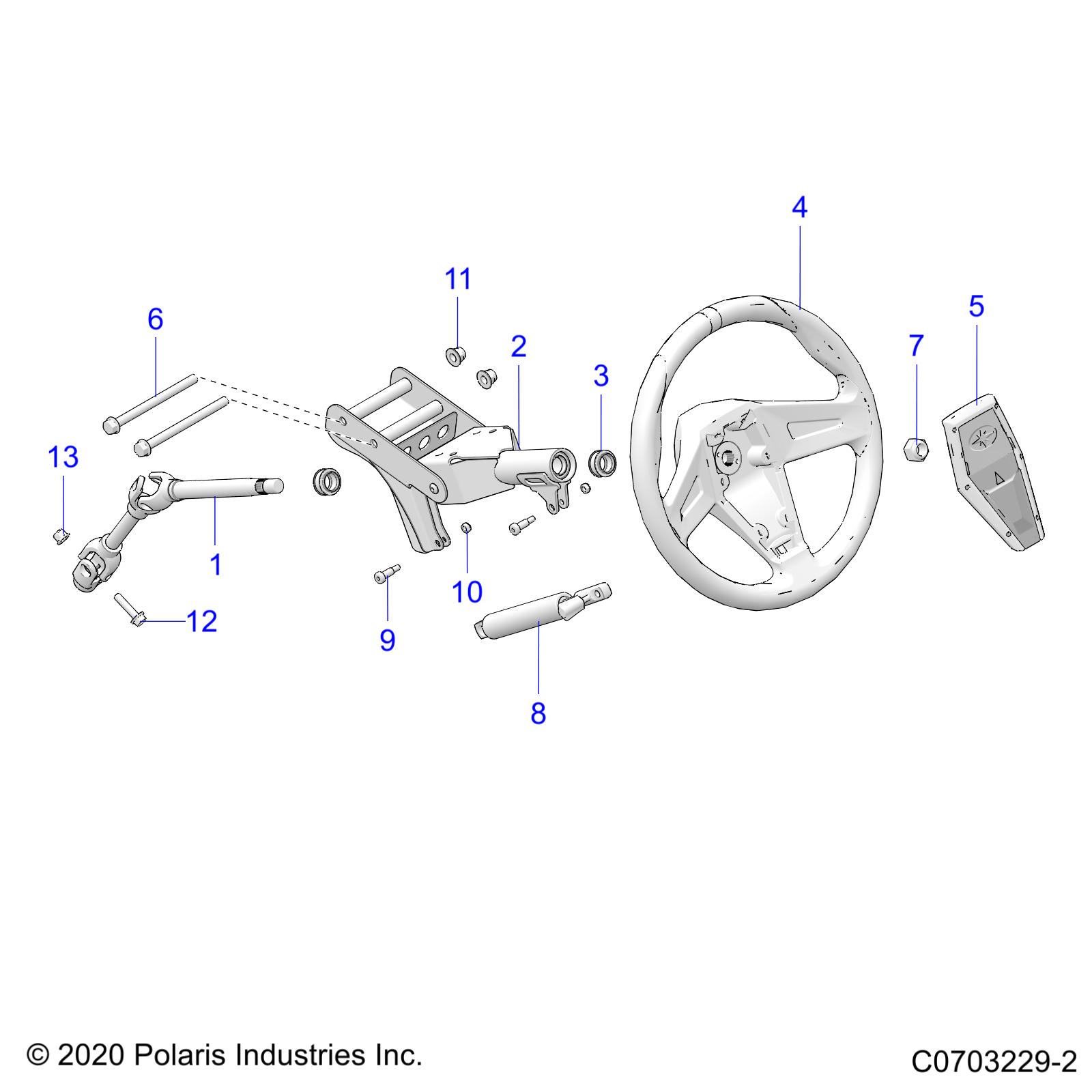 Part Number : 1824420-458 ASM-TILT STEERING RVTD M10 BLK