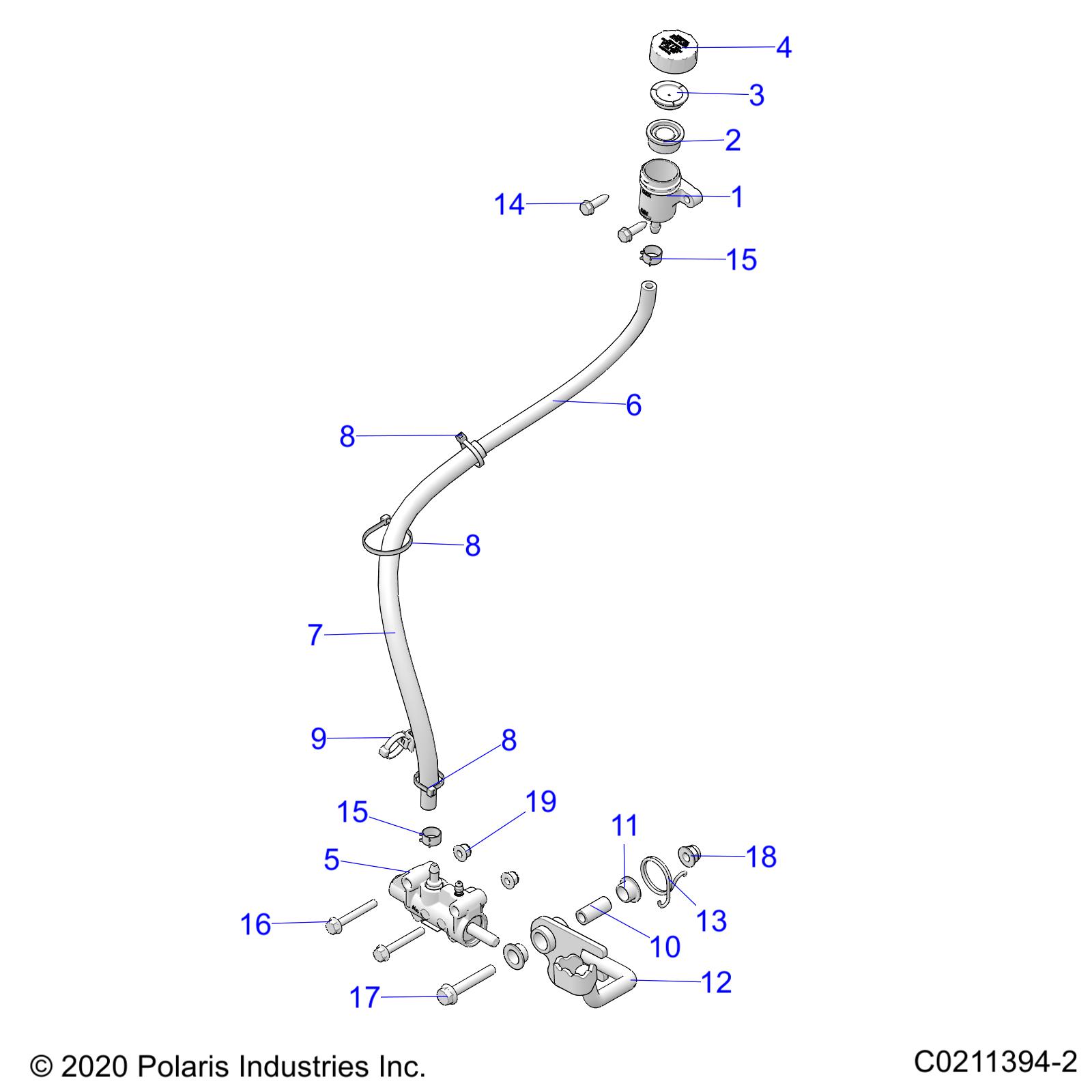 Foto diagrama Polaris que contem a peça 8450226