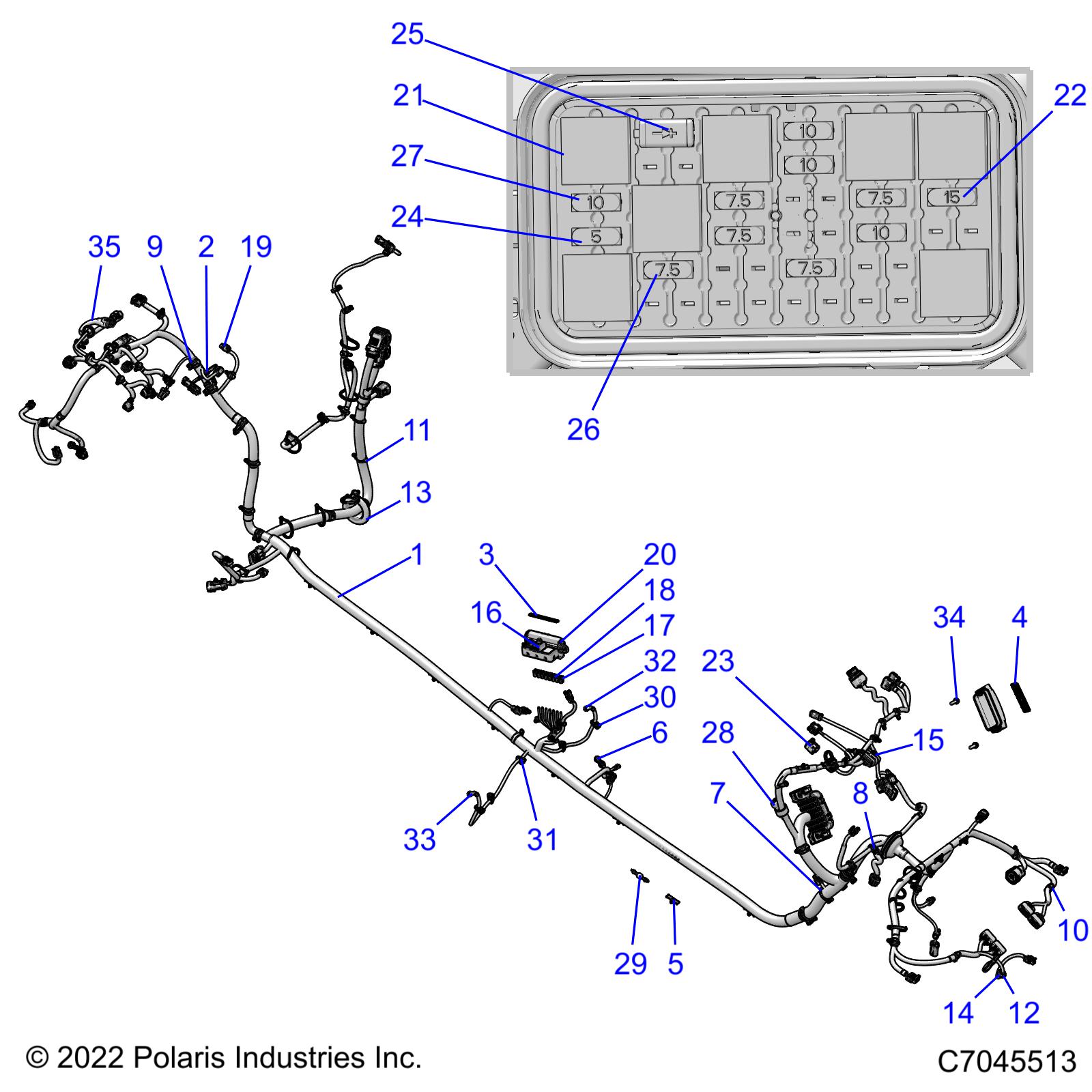 Foto diagrama Polaris que contem a peça 5413027
