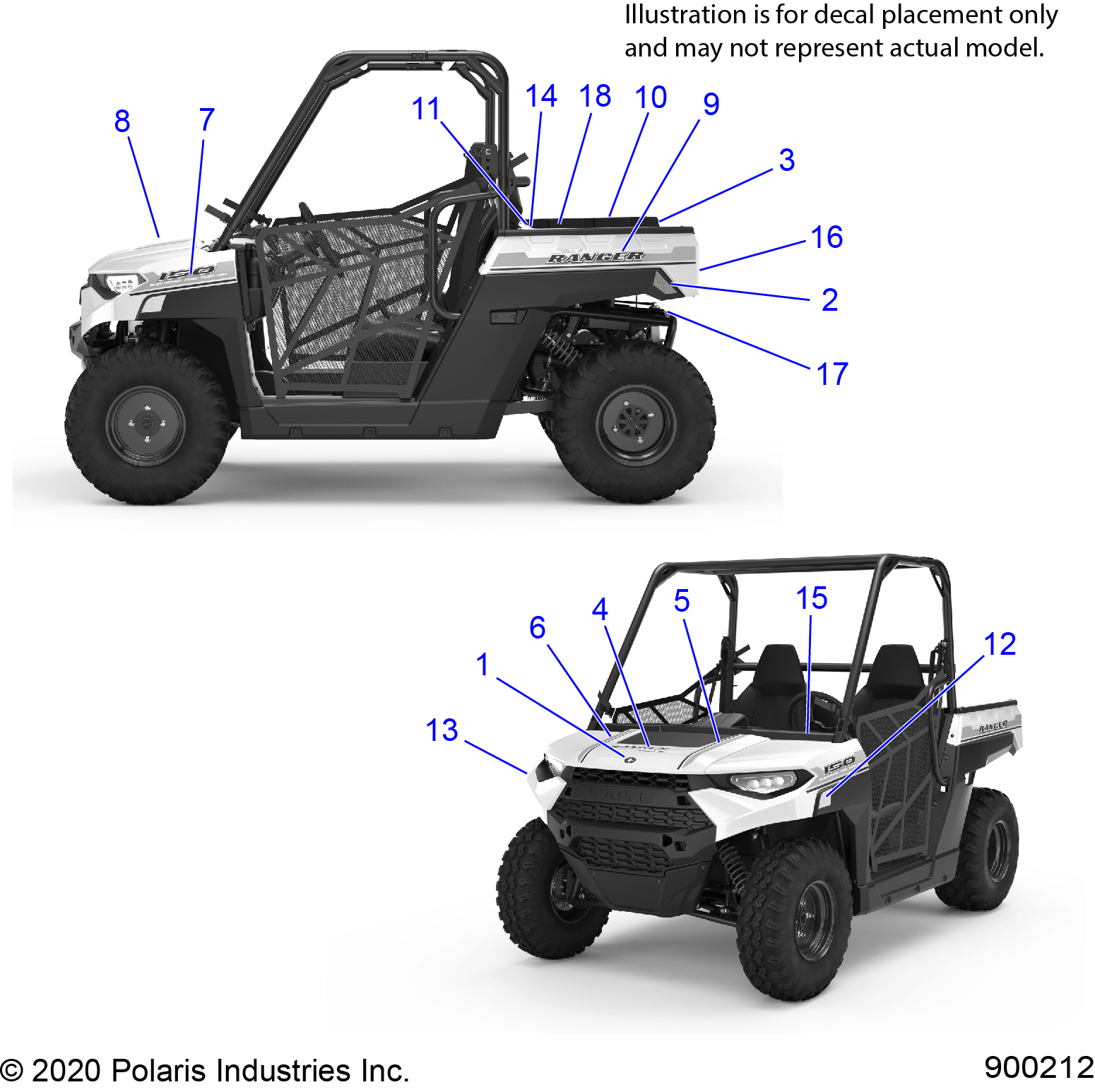 Part Number : 7192434 DECAL-HOOD CNTR RH