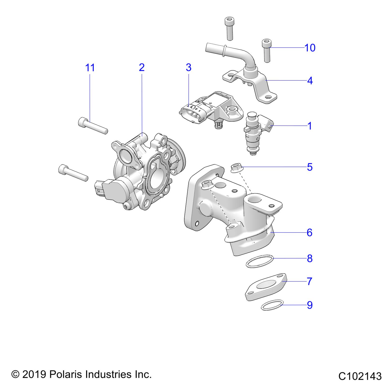 Foto diagrama Polaris que contem a peça 7517305