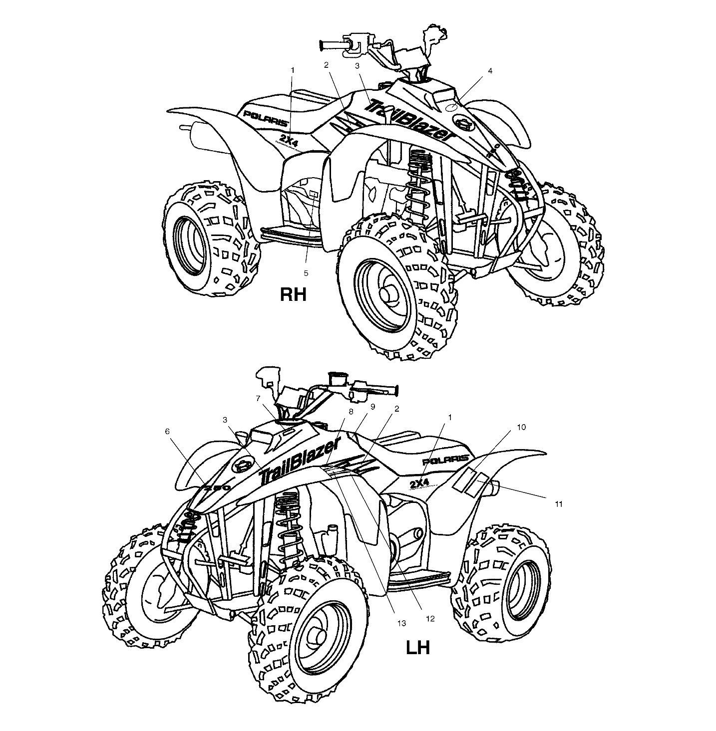 Foto diagrama Polaris que contem a peça 7077788