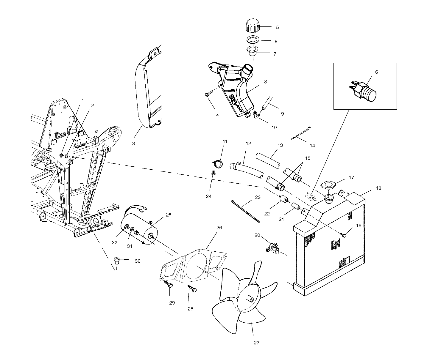 Foto diagrama Polaris que contem a peça 5432593