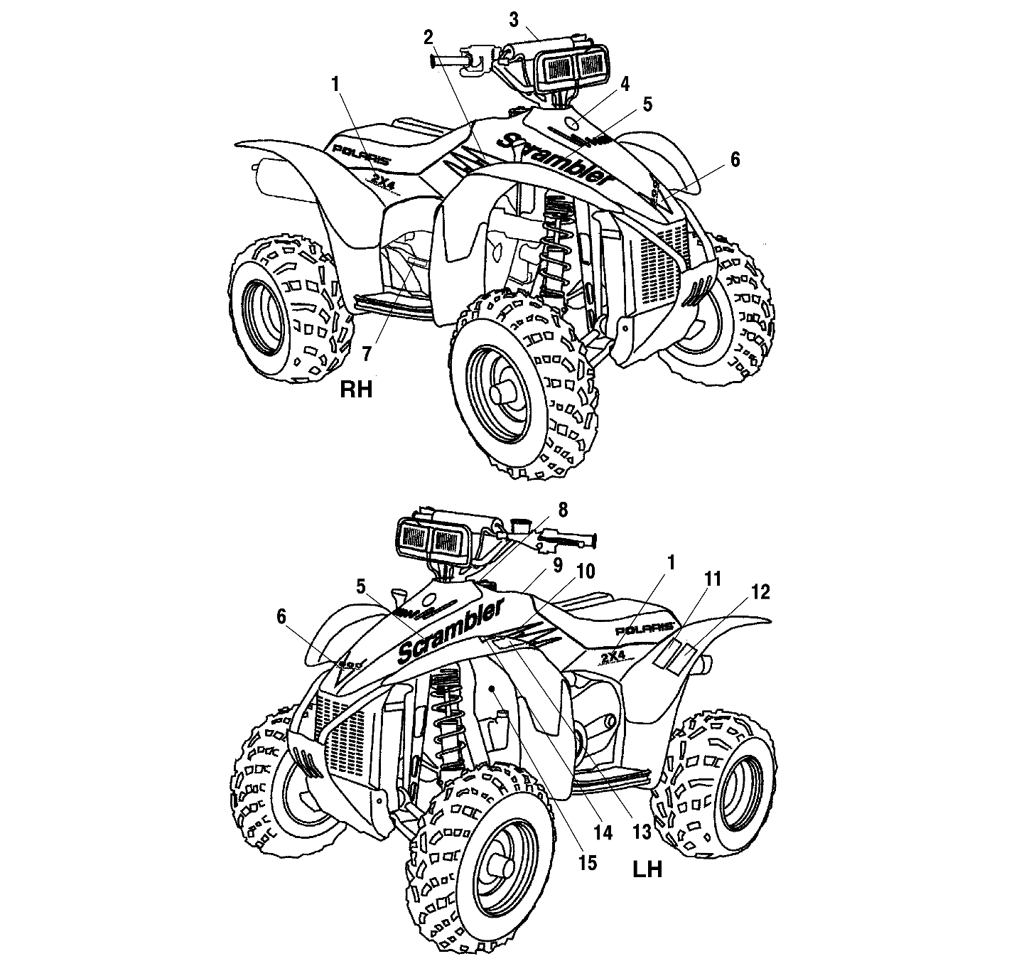 Foto diagrama Polaris que contem a peça 7076274