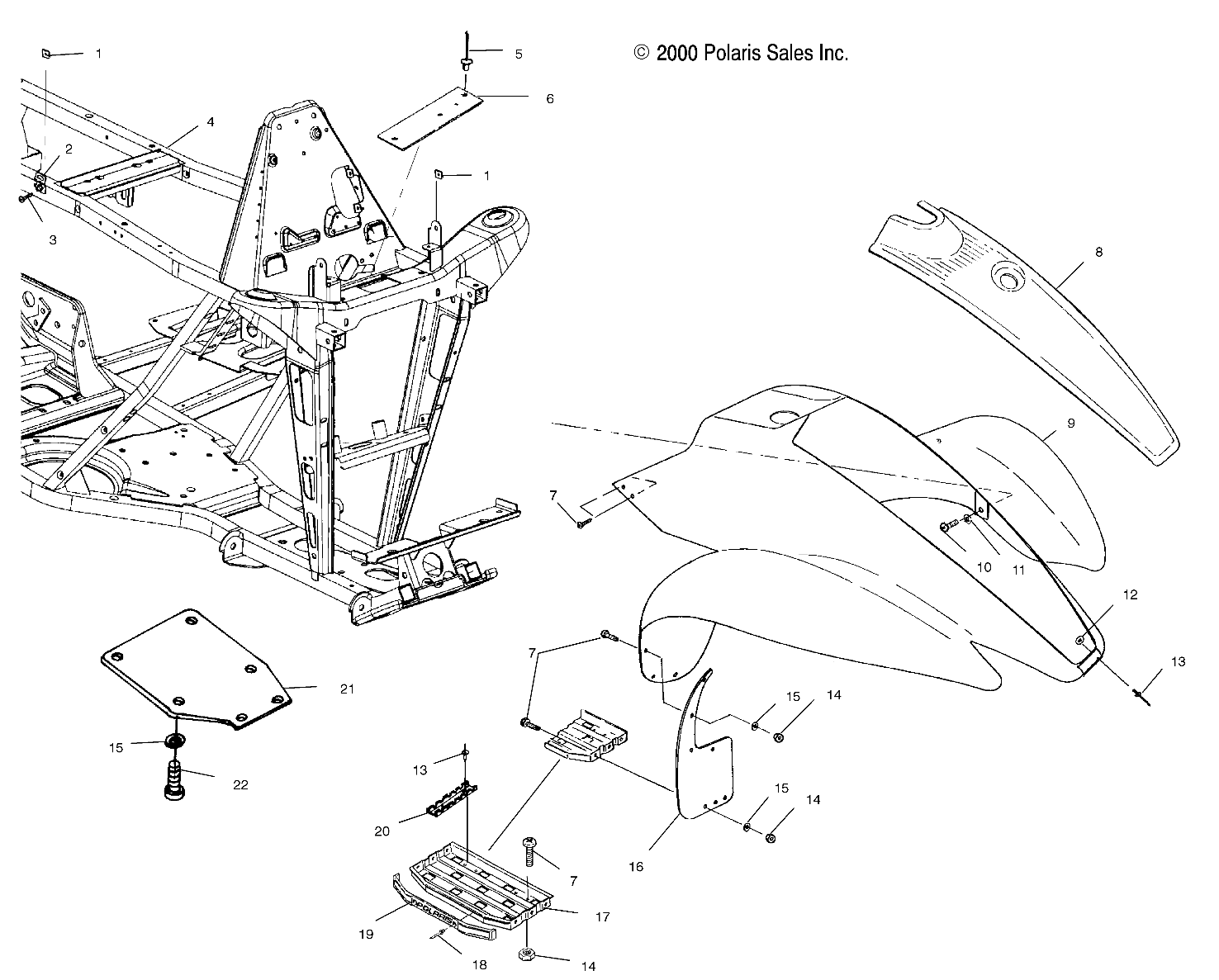 Foto diagrama Polaris que contem a peça 2632424-216