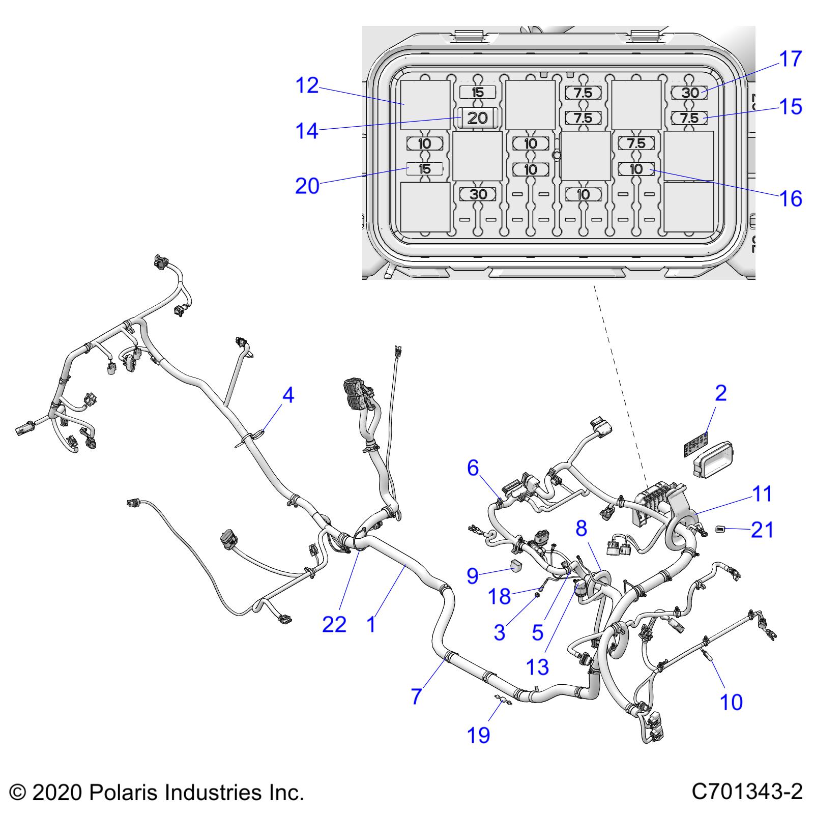 Part Number : 2414463 EPS CHASSIS HARNESS  RZR