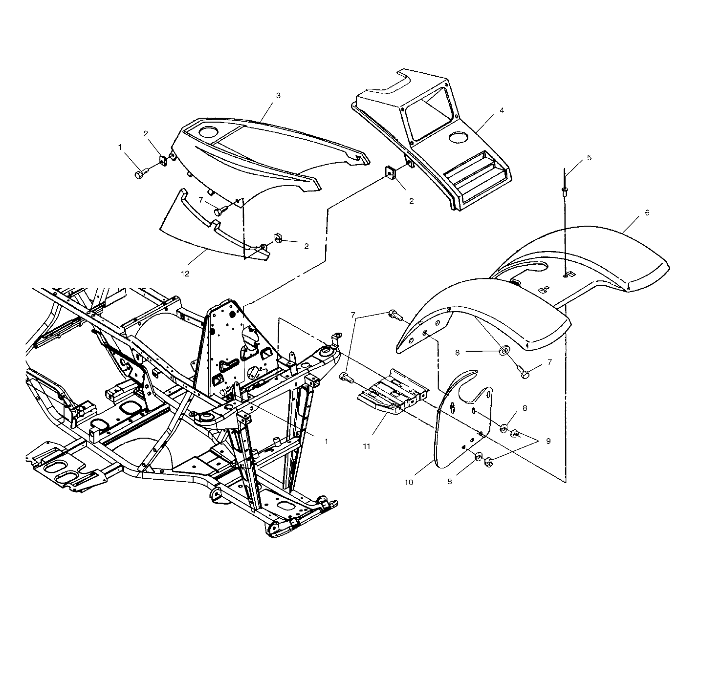 Foto diagrama Polaris que contem a peça 5431197-195