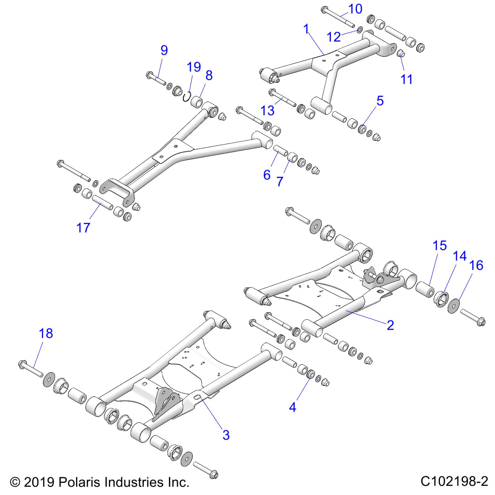 Part Number : 1023393-458 WELD-UCA REAR 55  M.BLK