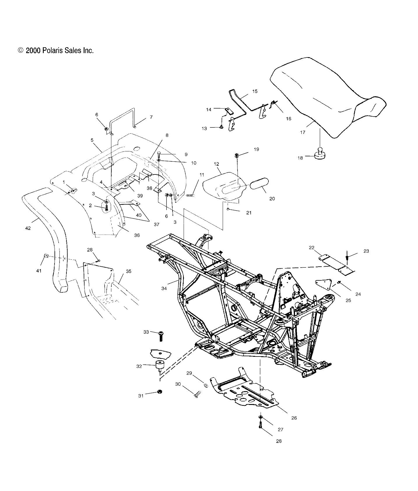 Foto diagrama Polaris que contem a peça 1012764-067