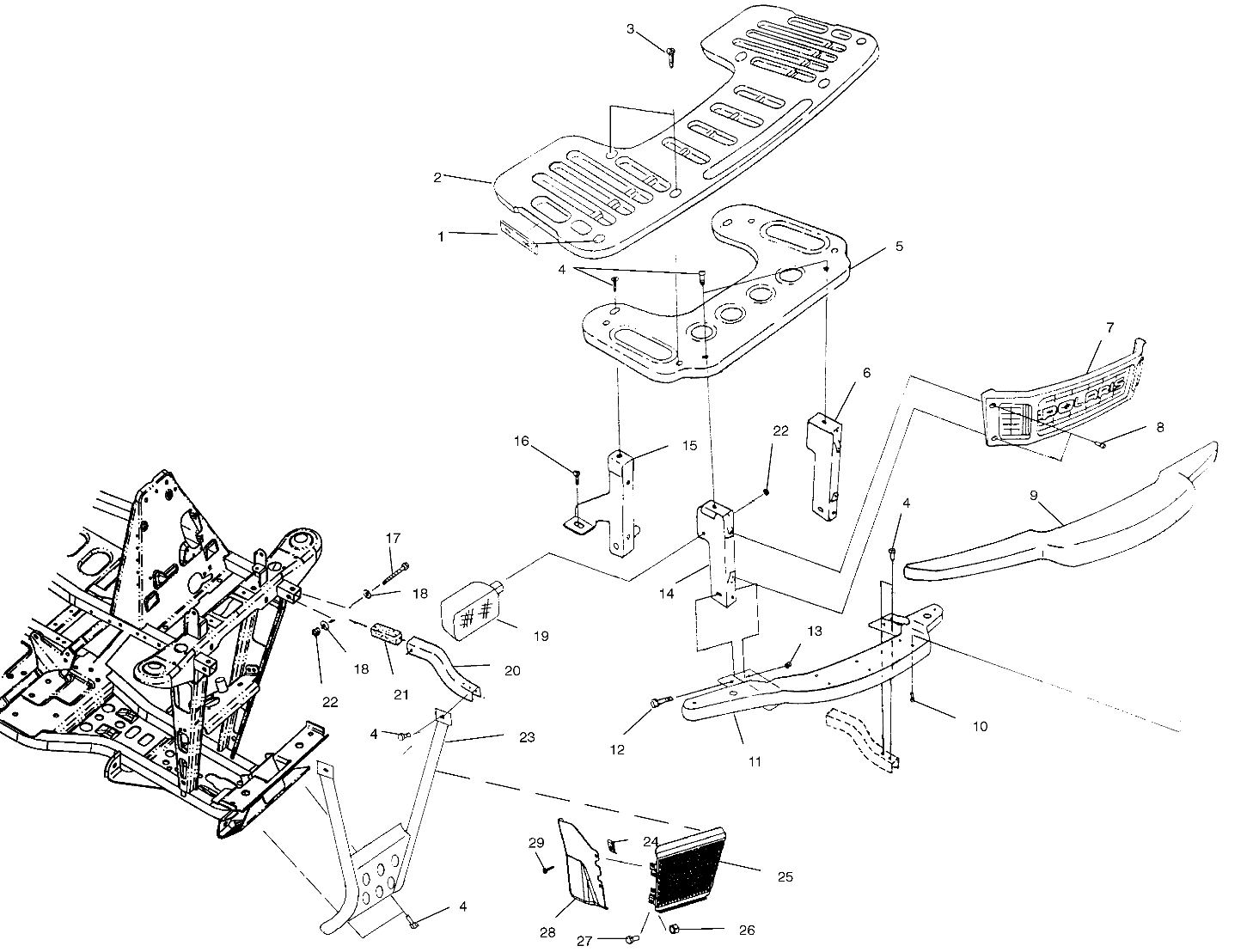 Foto diagrama Polaris que contem a peça 1013211-067