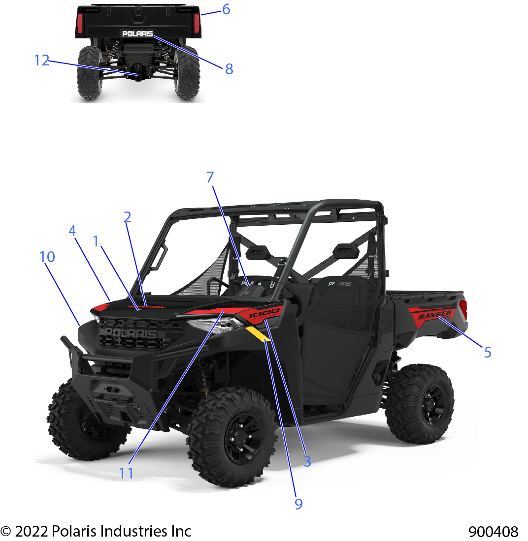 Foto diagrama Polaris que contem a peça 7193094