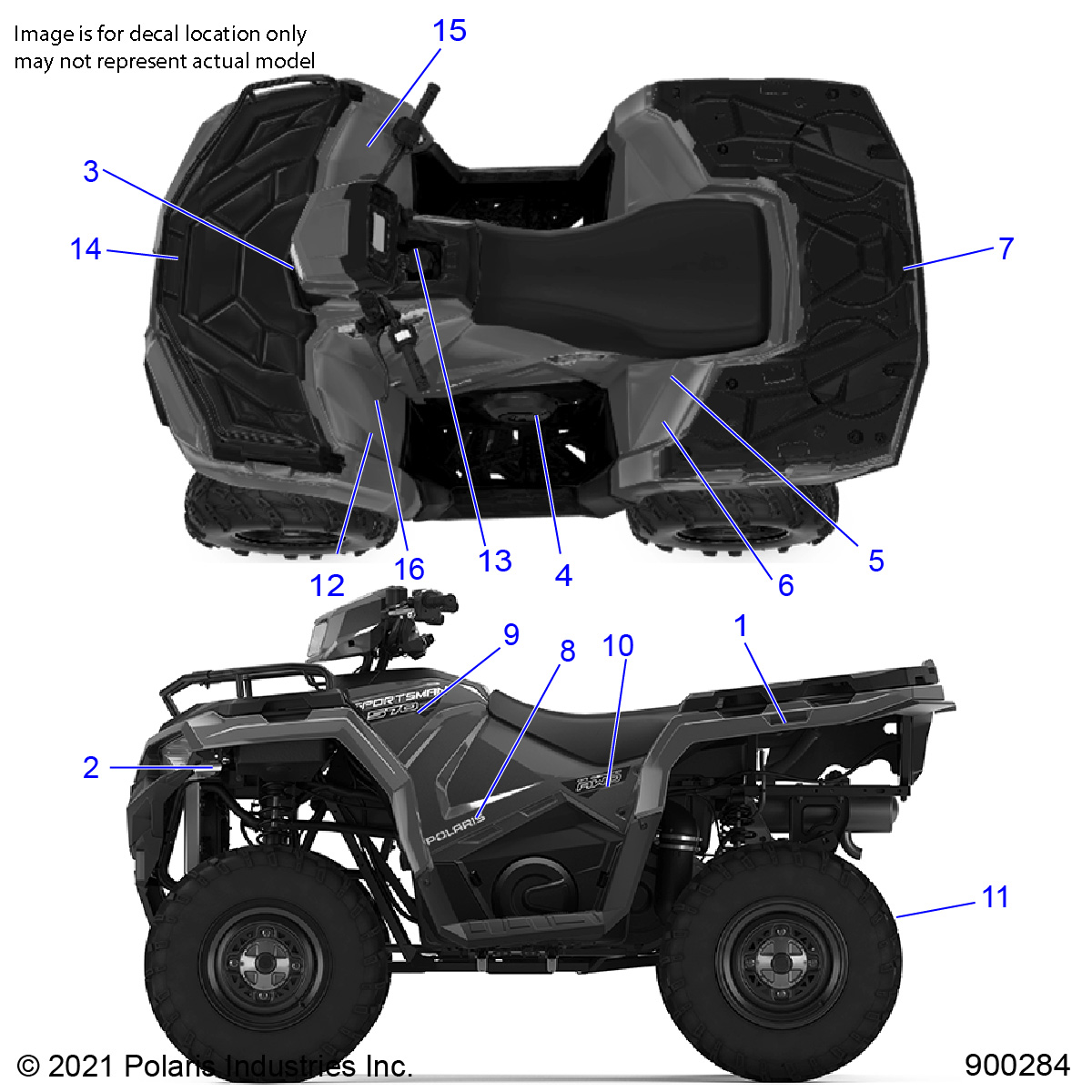 Foto diagrama Polaris que contem a peça 7193600