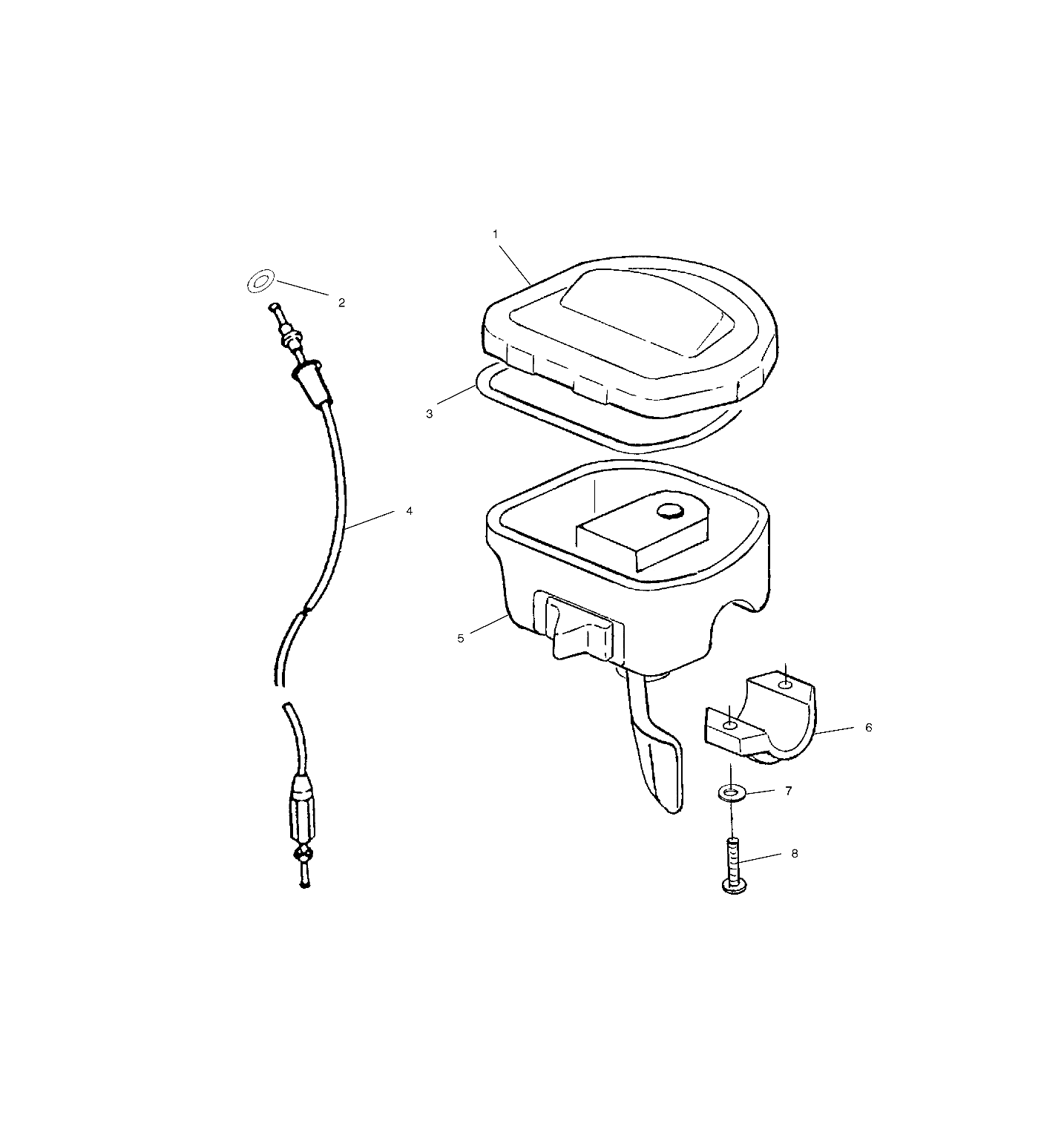 Part Number : 7080967 1/4 TURN THROTTLE CABLE