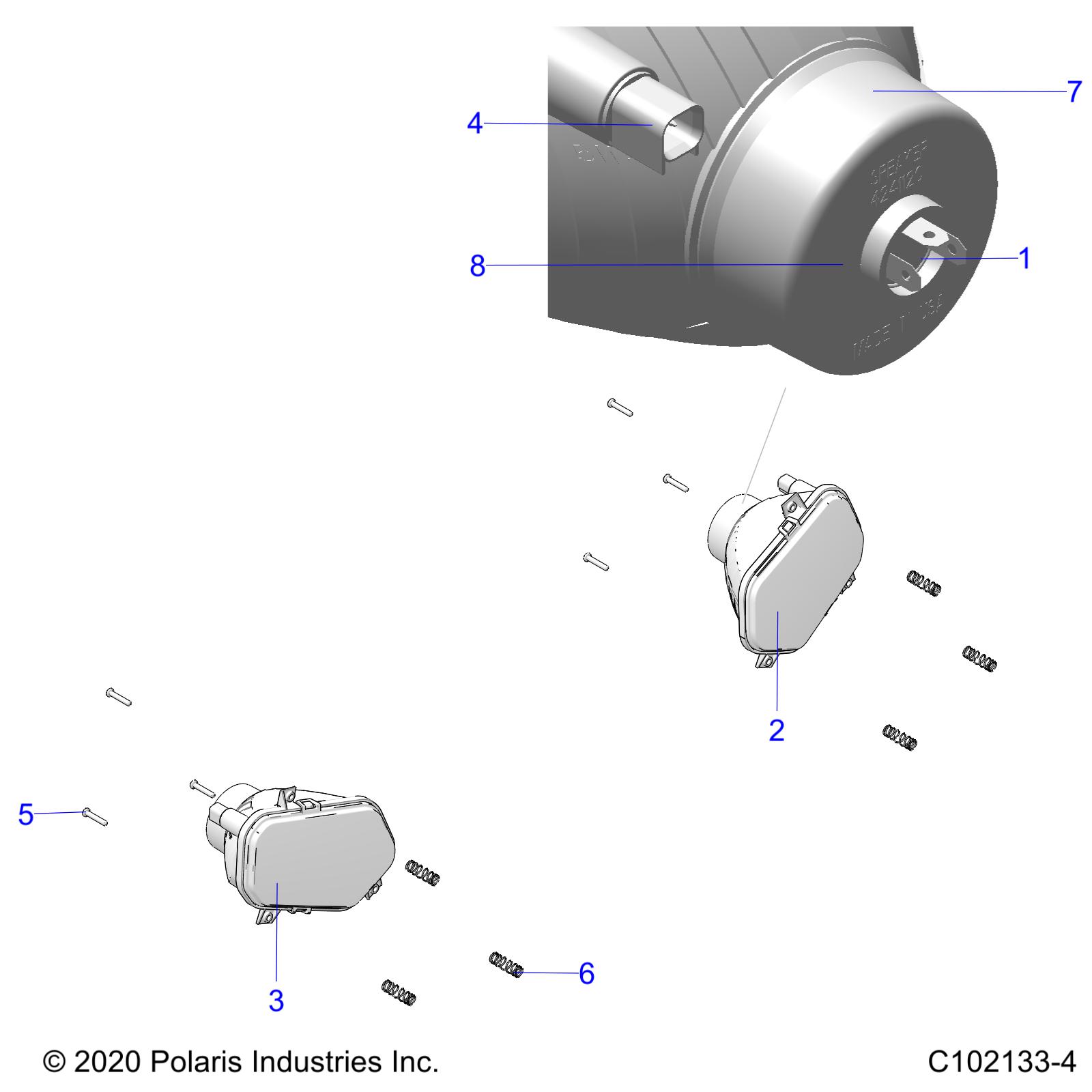 Foto diagrama Polaris que contem a peça 4032077