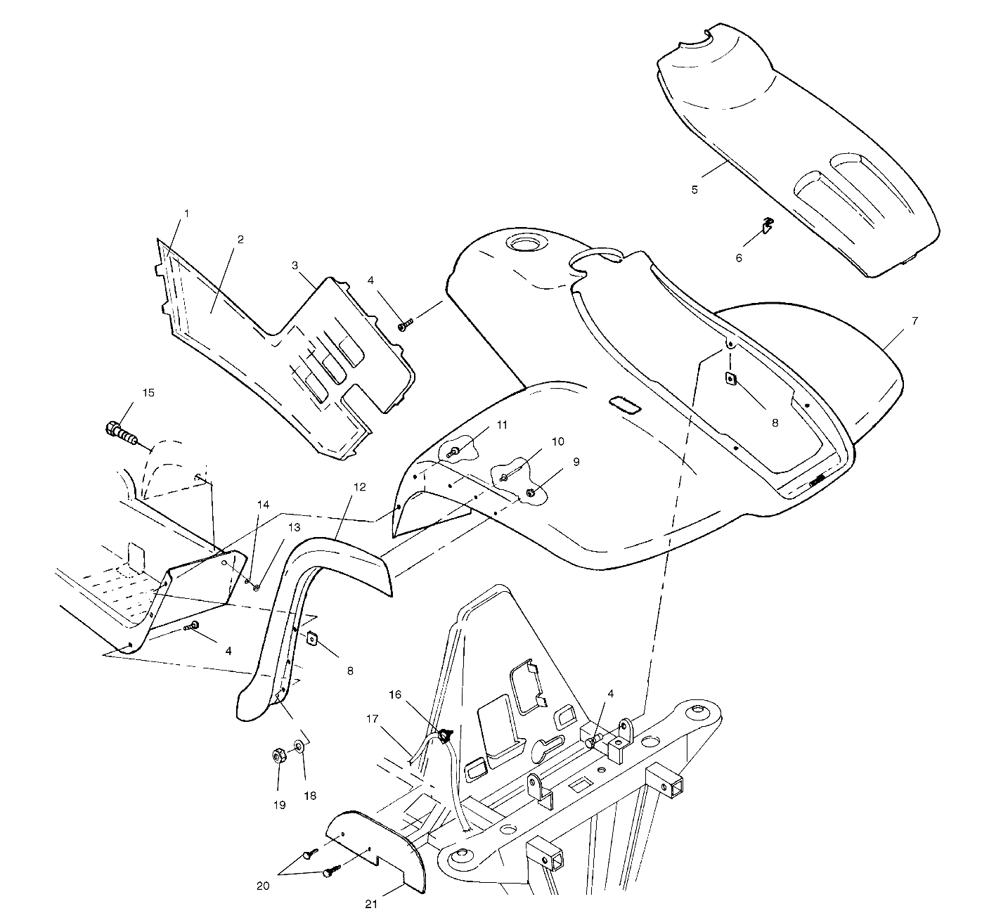 Foto diagrama Polaris que contem a peça 2632285-317