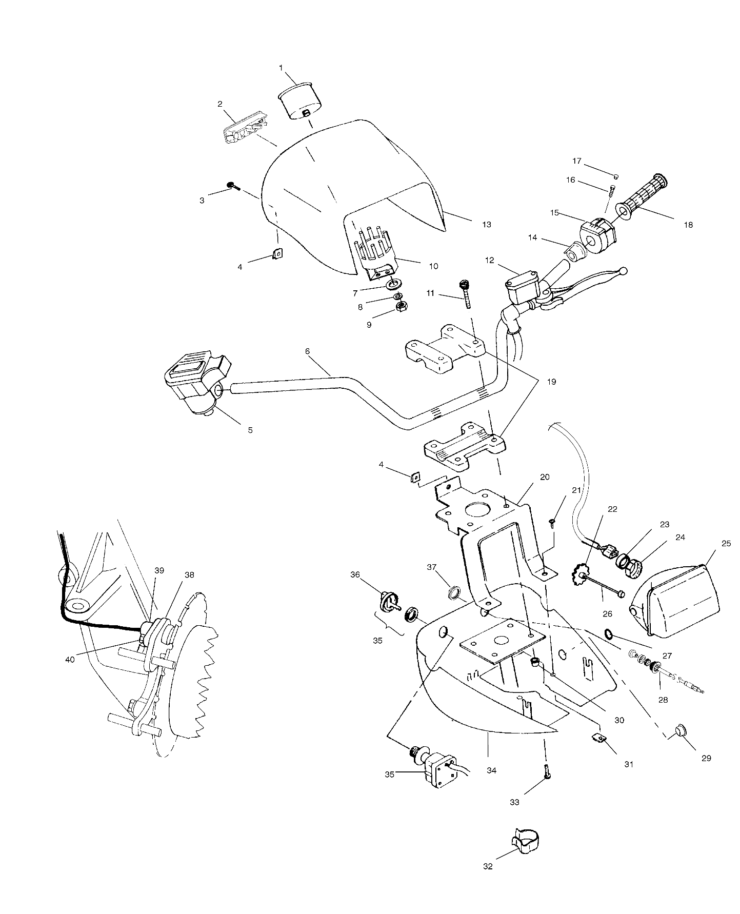 Foto diagrama Polaris que contem a peça 7080726