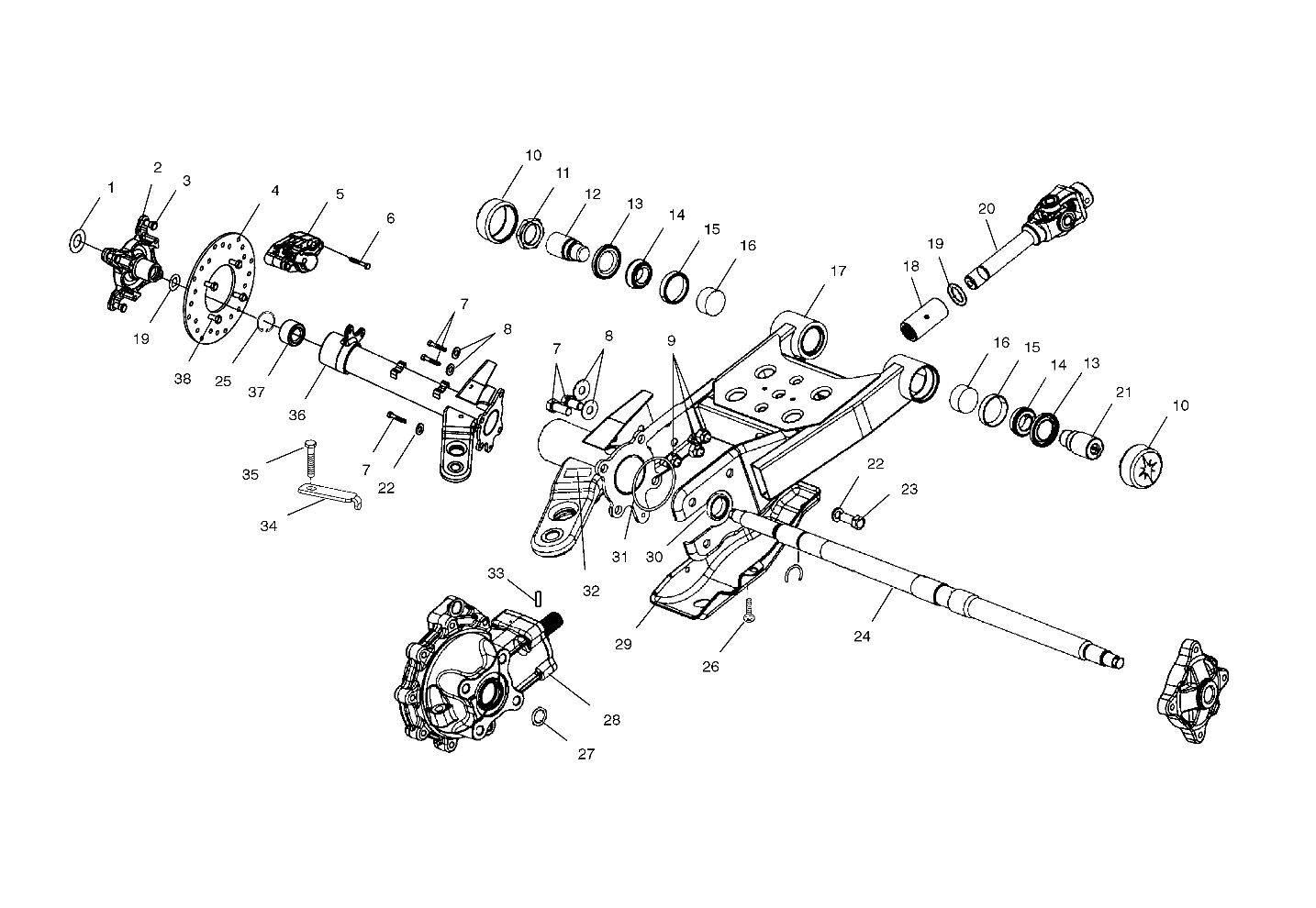 Part Number : 5132699 AXLE-REAR