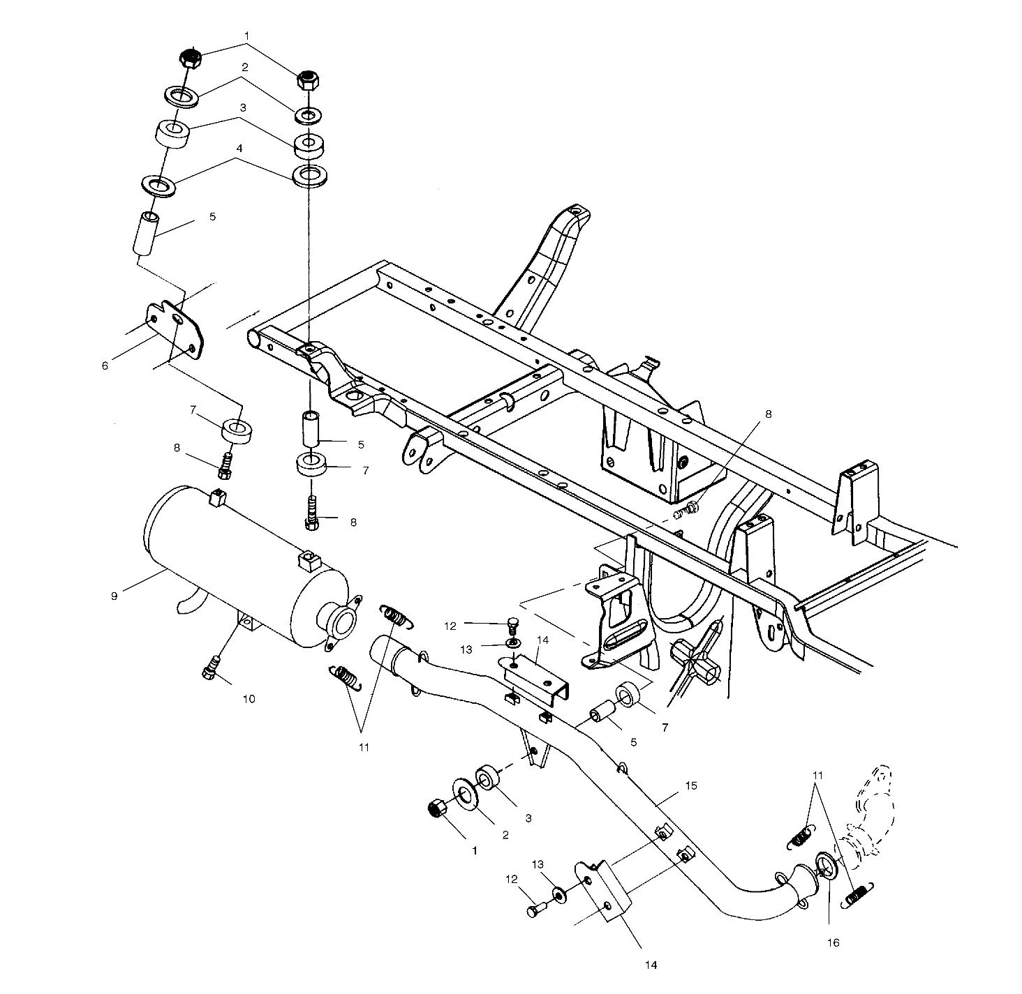 Foto diagrama Polaris que contem a peça 1260919-029