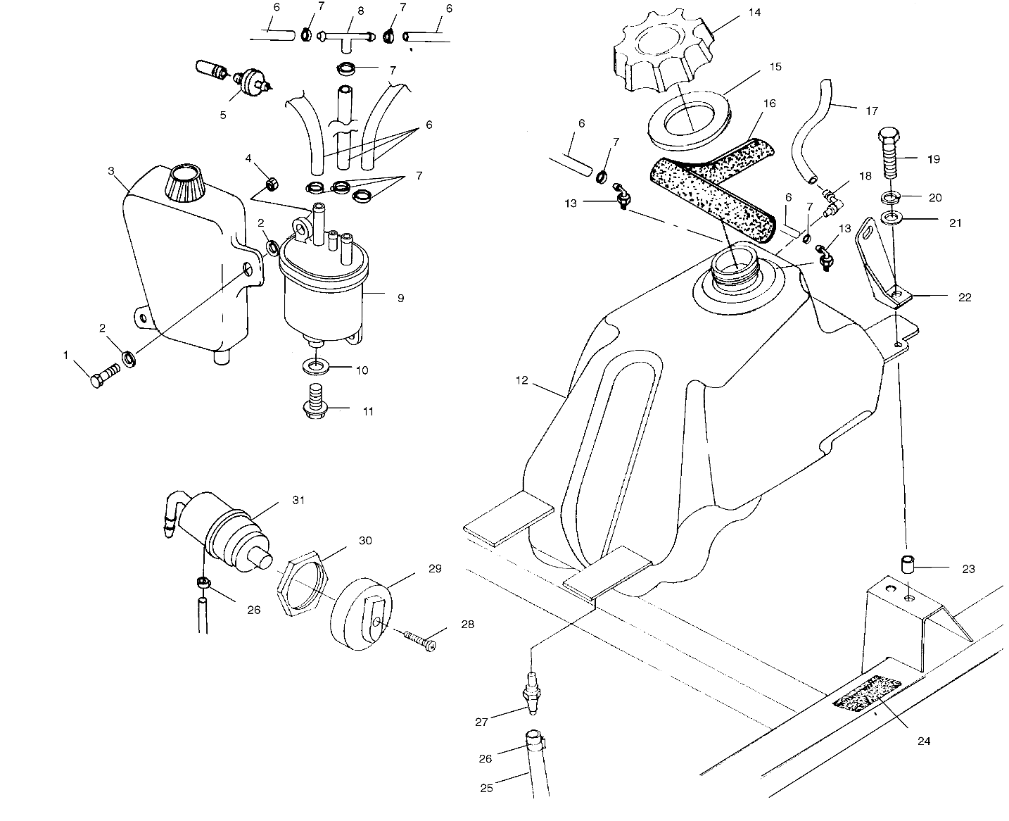 Foto diagrama Polaris que contem a peça 2871442