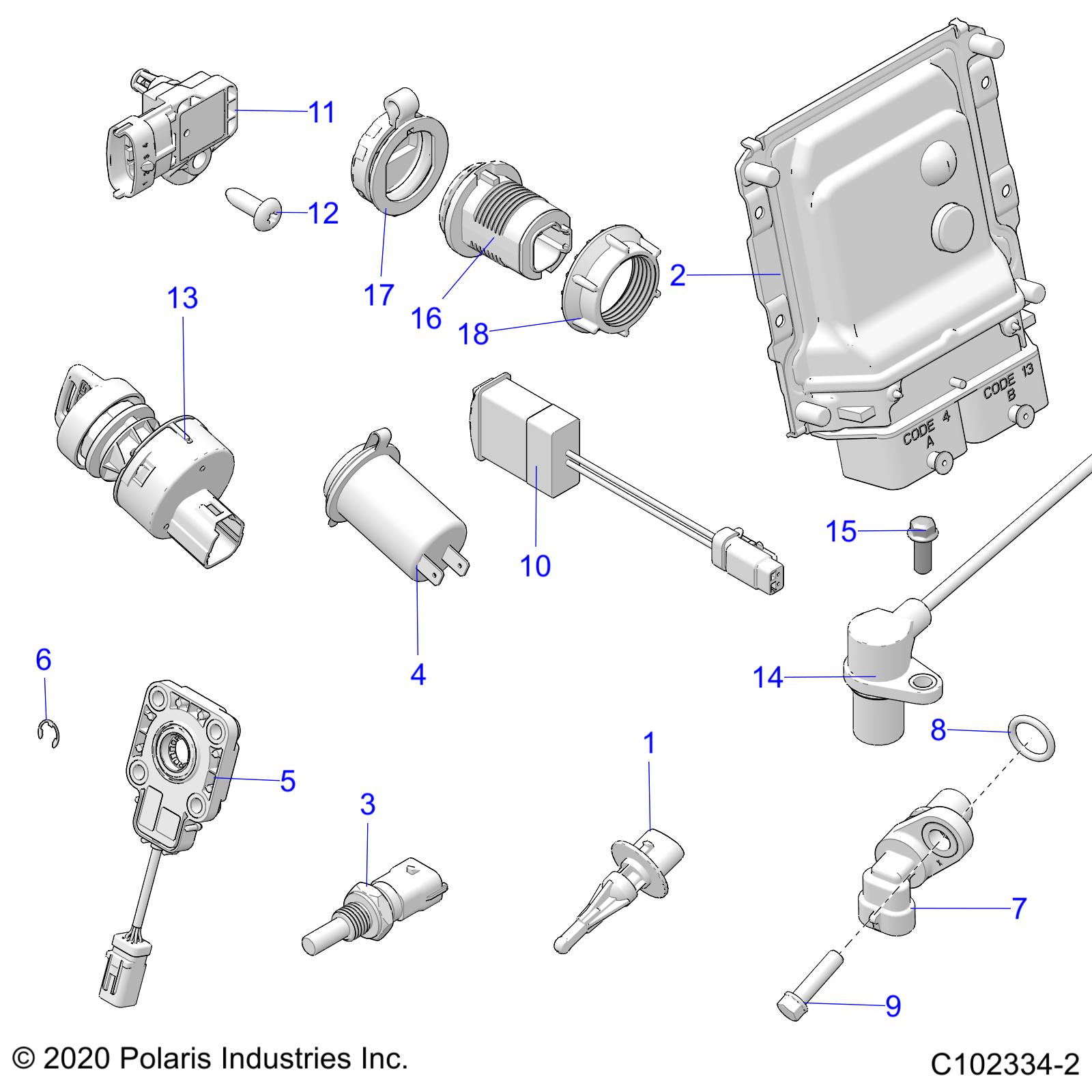 Part Number : 2411589 CRANK POSITION SENSOR