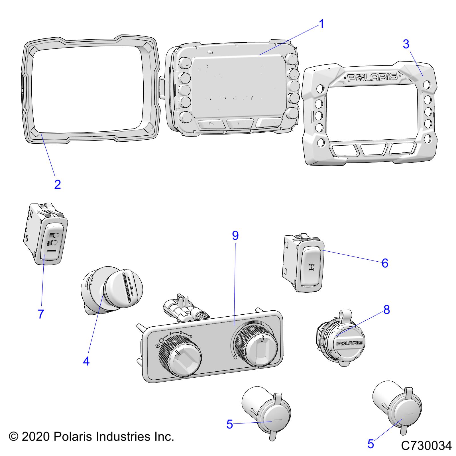 Part Number : 2413993 HEATER PANEL SWITCH