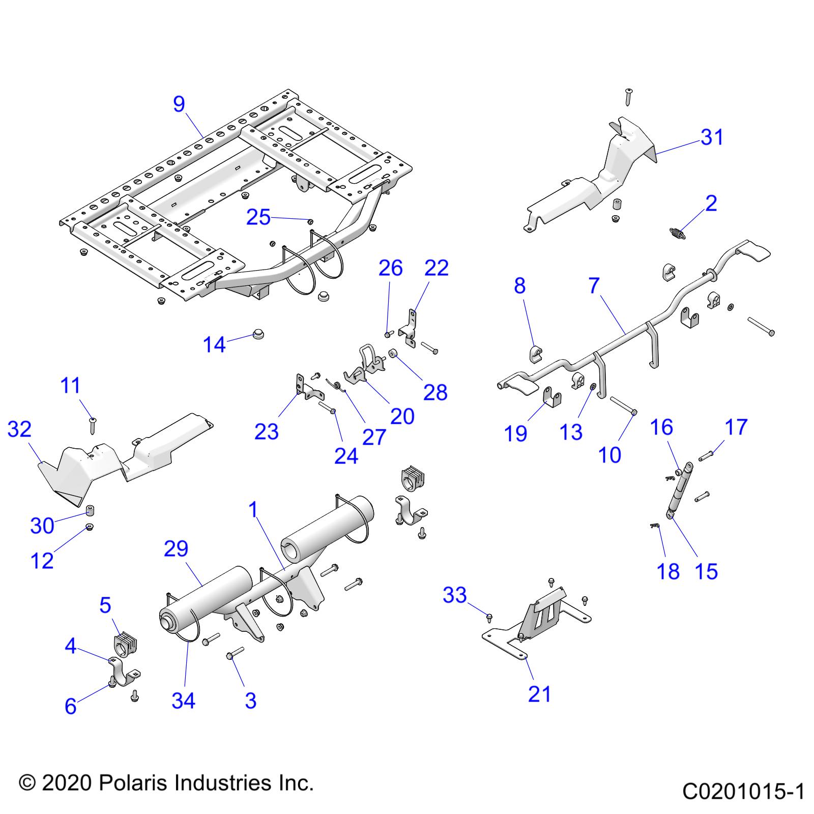 Foto diagrama Polaris que contem a peça 7556373