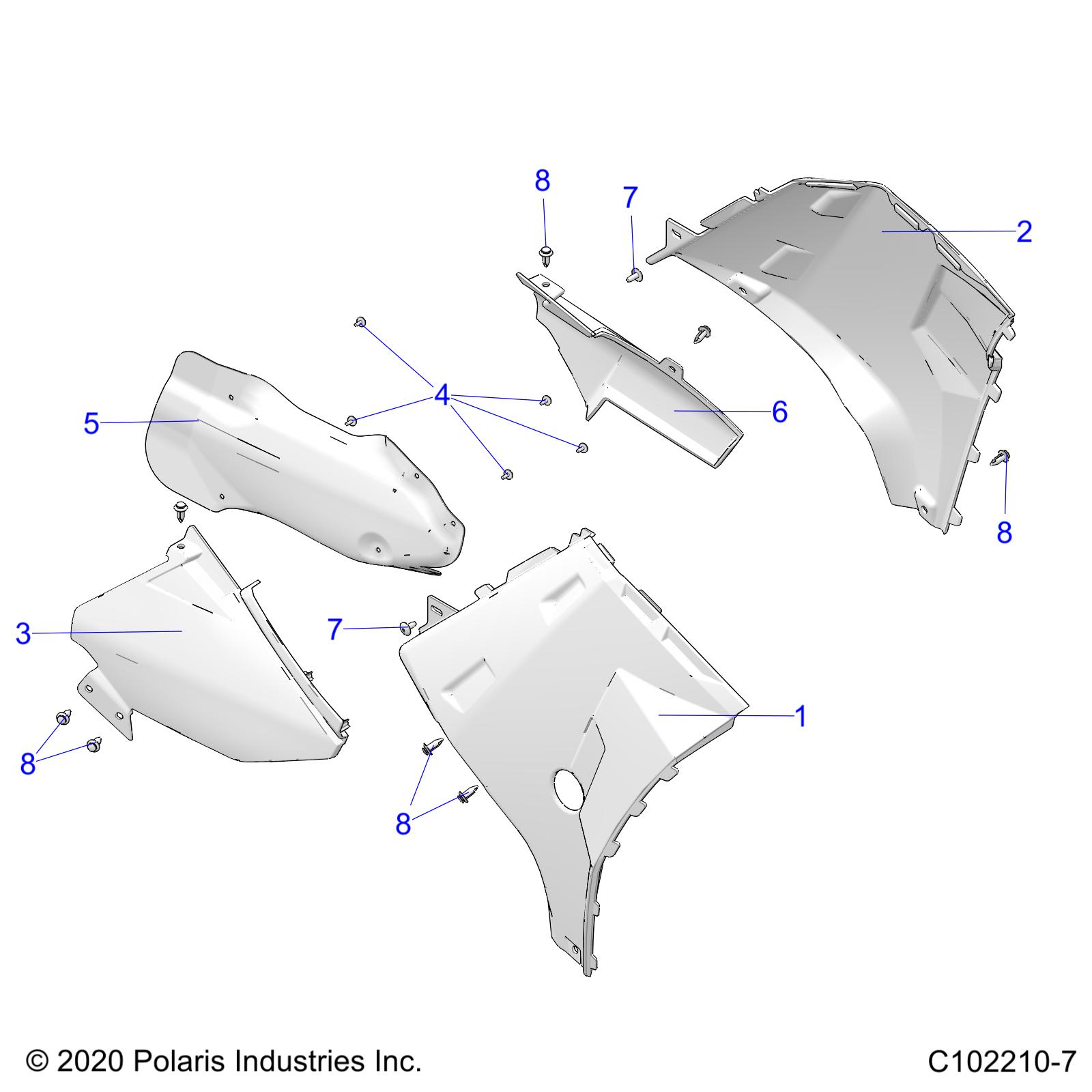 Foto diagrama Polaris que contem a peça 5454392-070