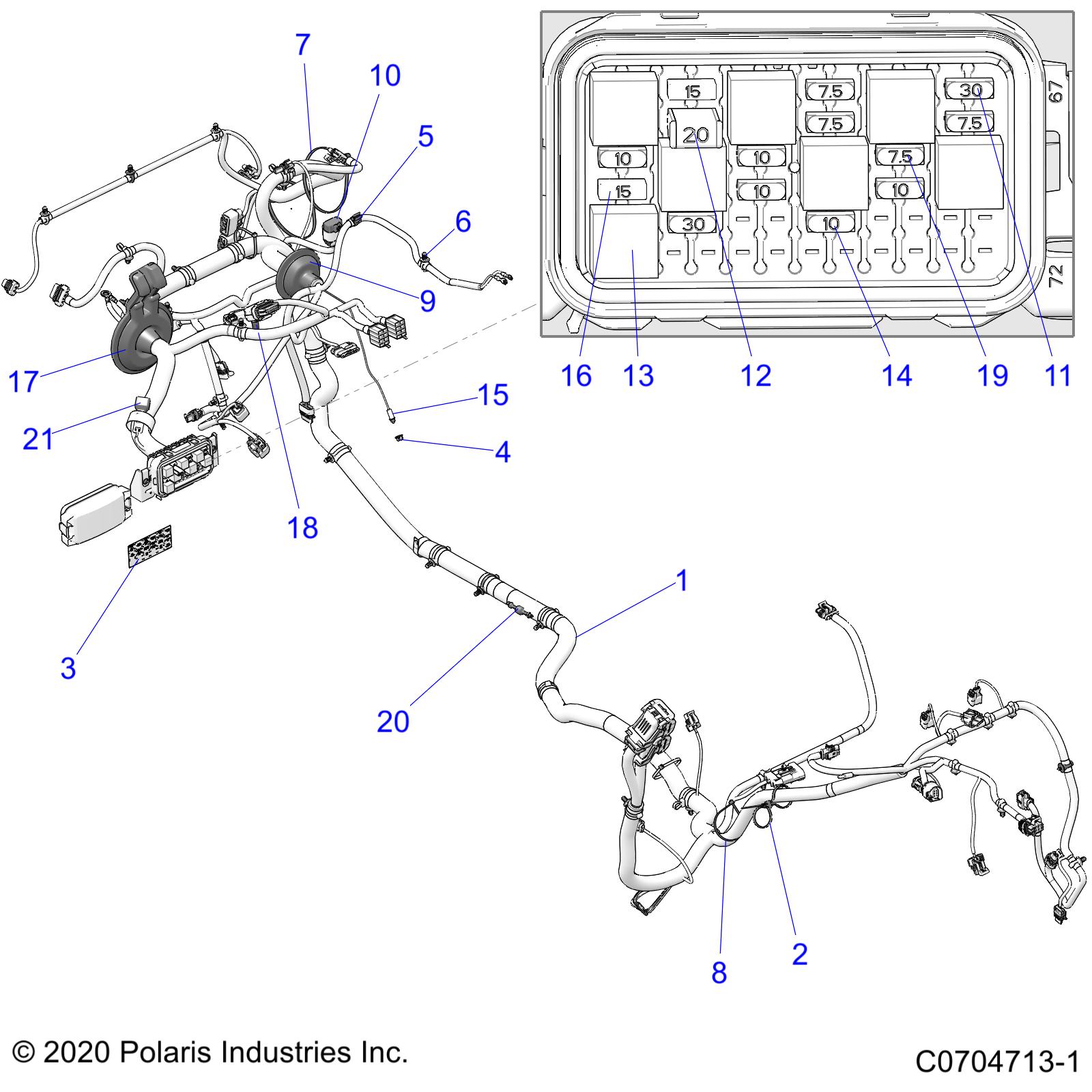 Foto diagrama Polaris que contem a peça 5416469