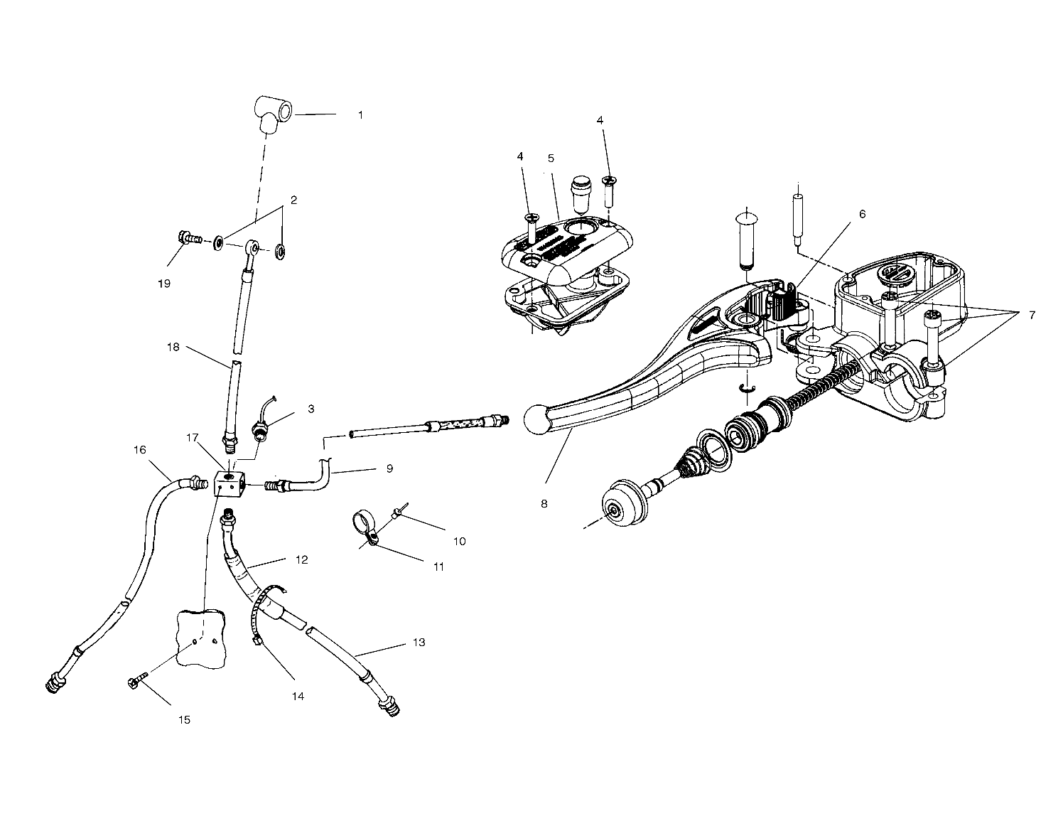 Part Number : 1910430 LINE-BRAKE REAR HAND