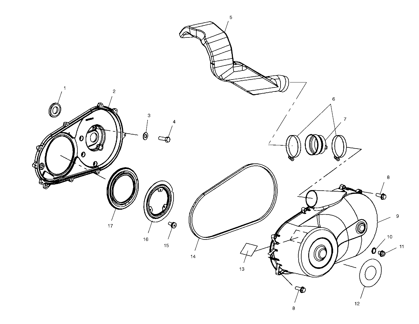 Part Number : 5434012 DUCT-CLUTCH OUTLET