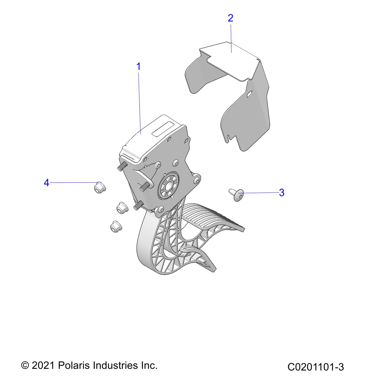 Part Number : 5266696-458 BRKT-THROTTLE COVER BLK